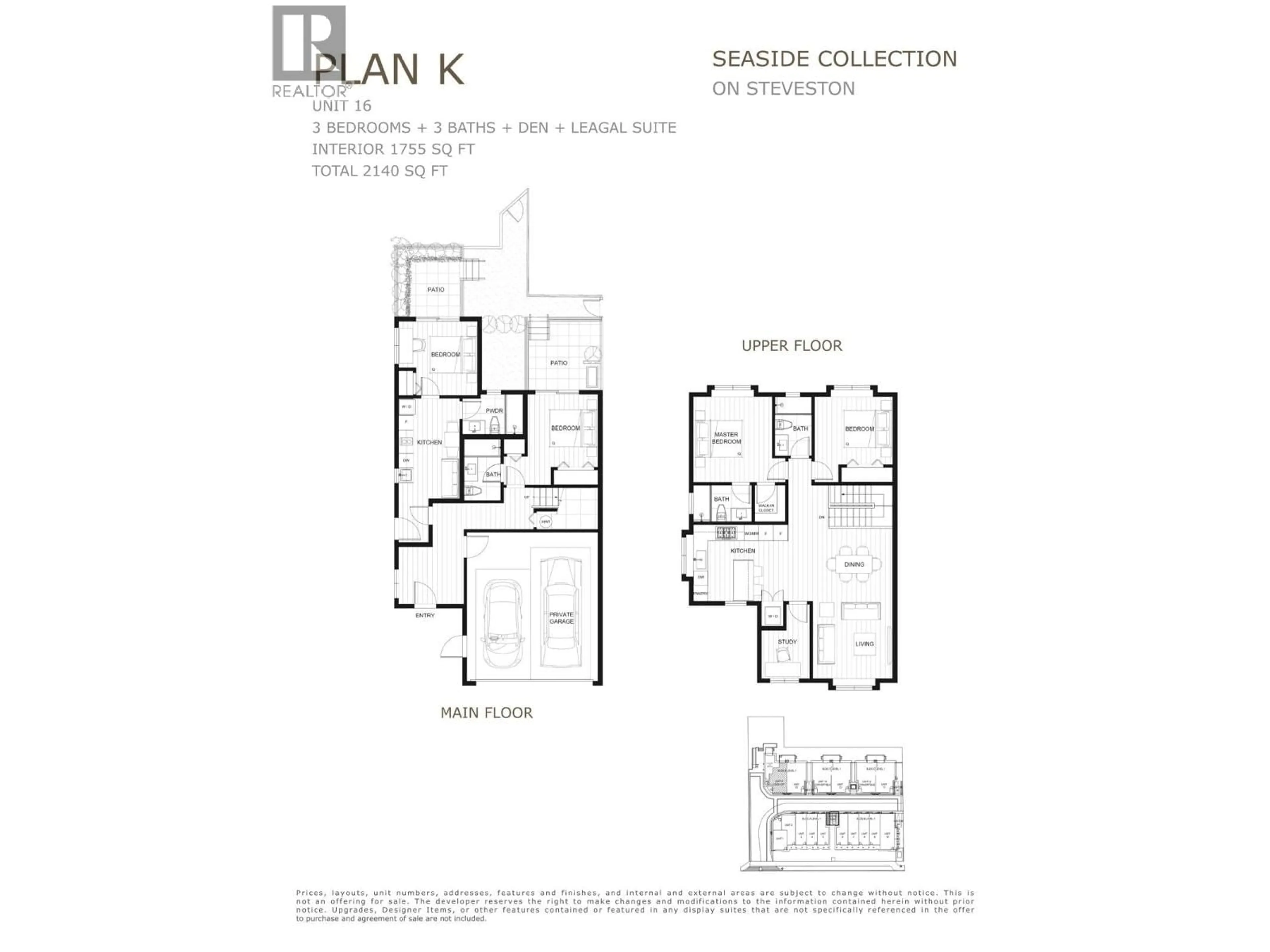 Floor plan for 16 - 4611 STEVESTON HIGHWAY, Richmond British Columbia V7E2K4