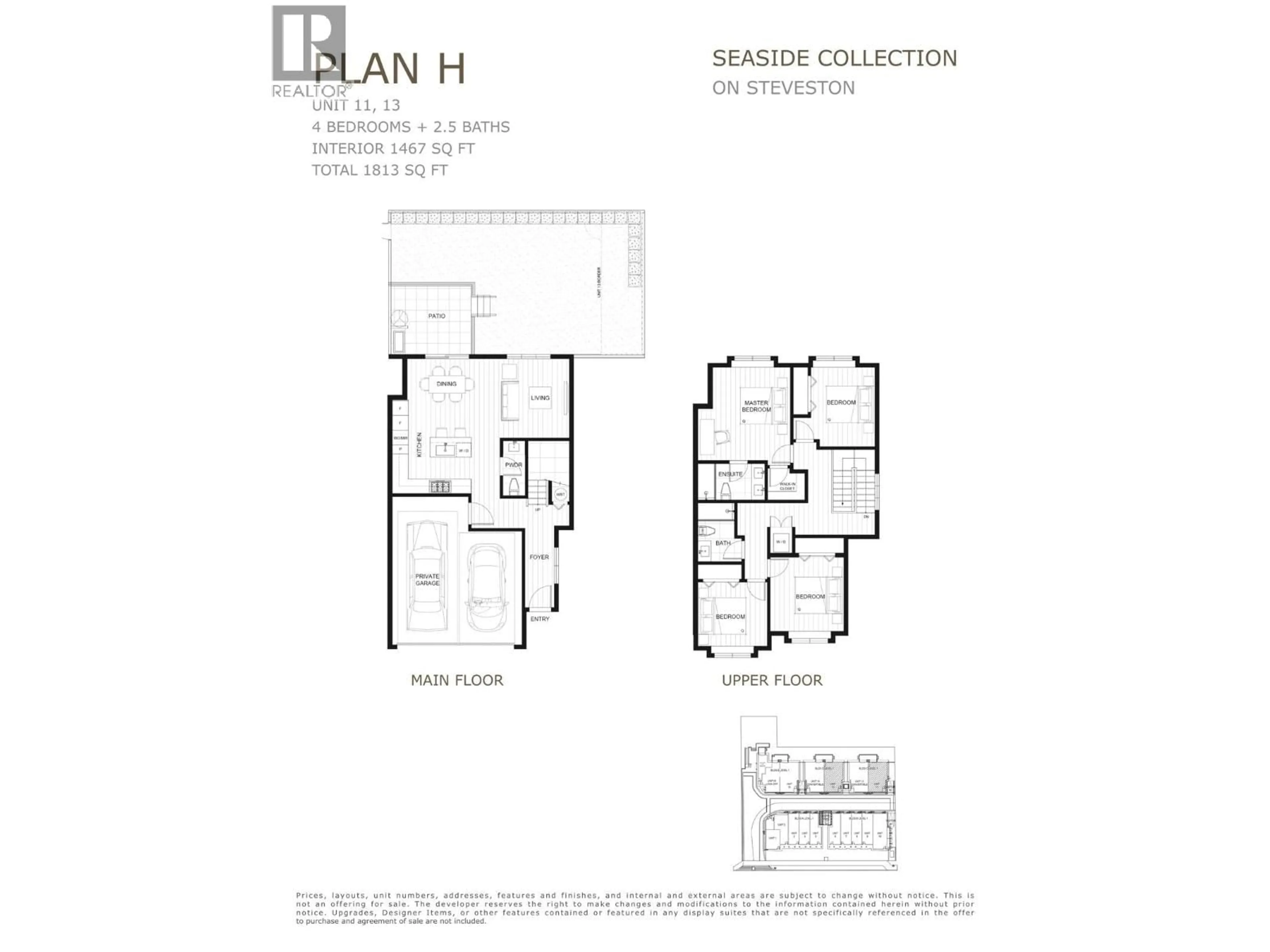 Floor plan for 13 - 4611 STEVESTON HIGHWAY, Richmond British Columbia V7E2K4