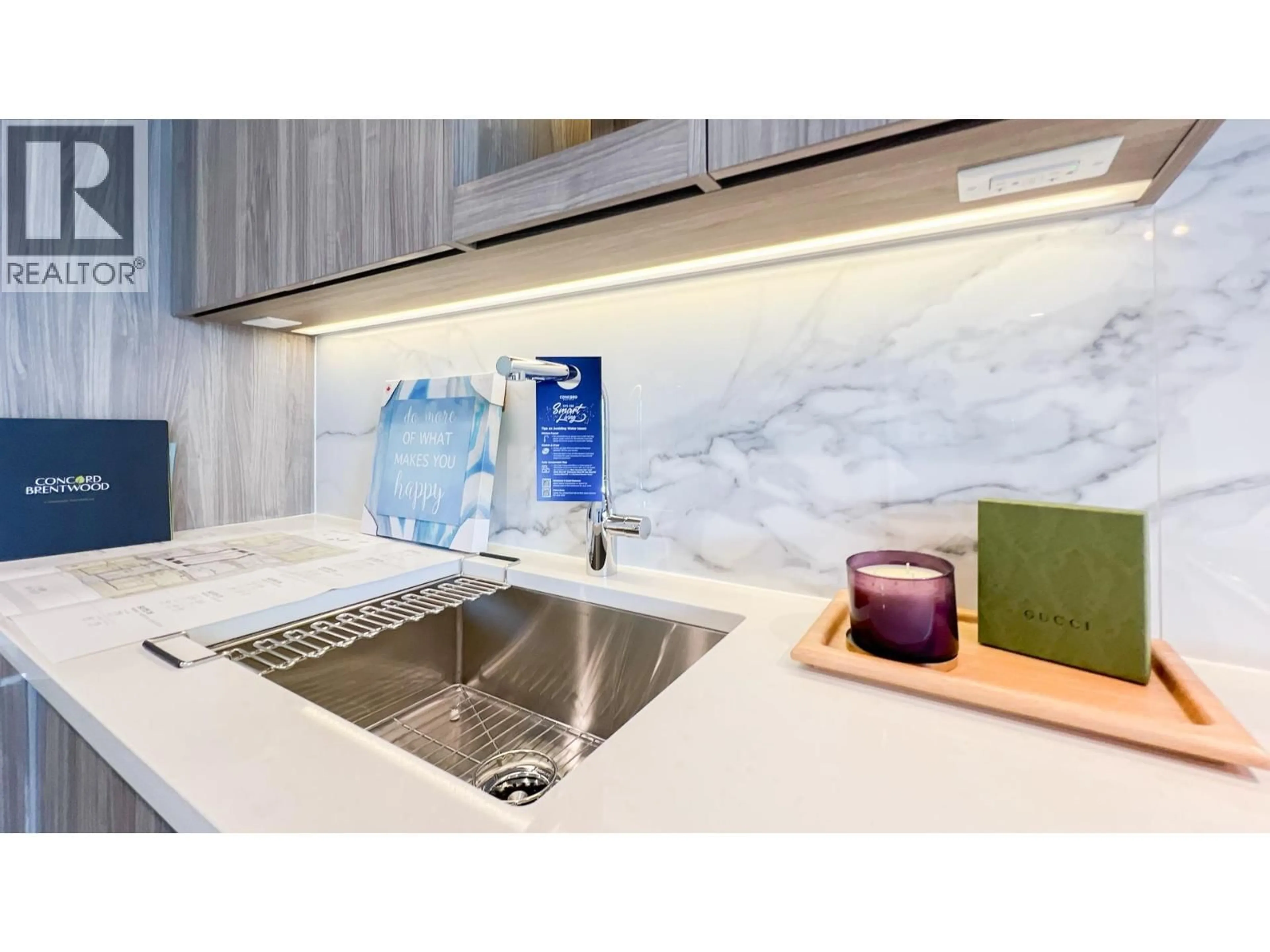 Contemporary kitchen, ceramic/tile floor for 1303 - 4880 LOUGHEED HIGHWAY, Burnaby British Columbia V5C0N1