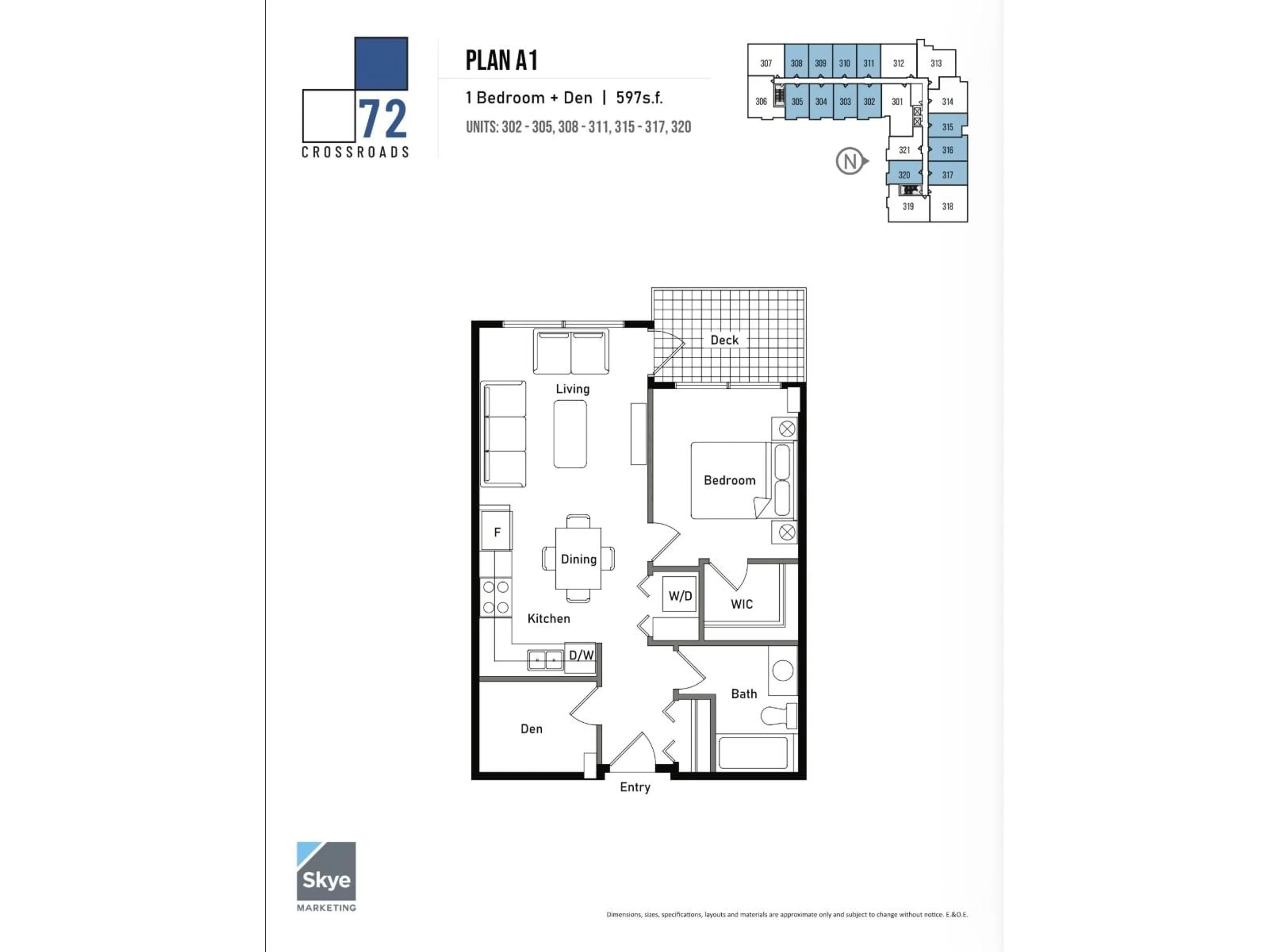 Floor plan for 310 - 19220 72 AVENUE, Surrey British Columbia V4N1N2