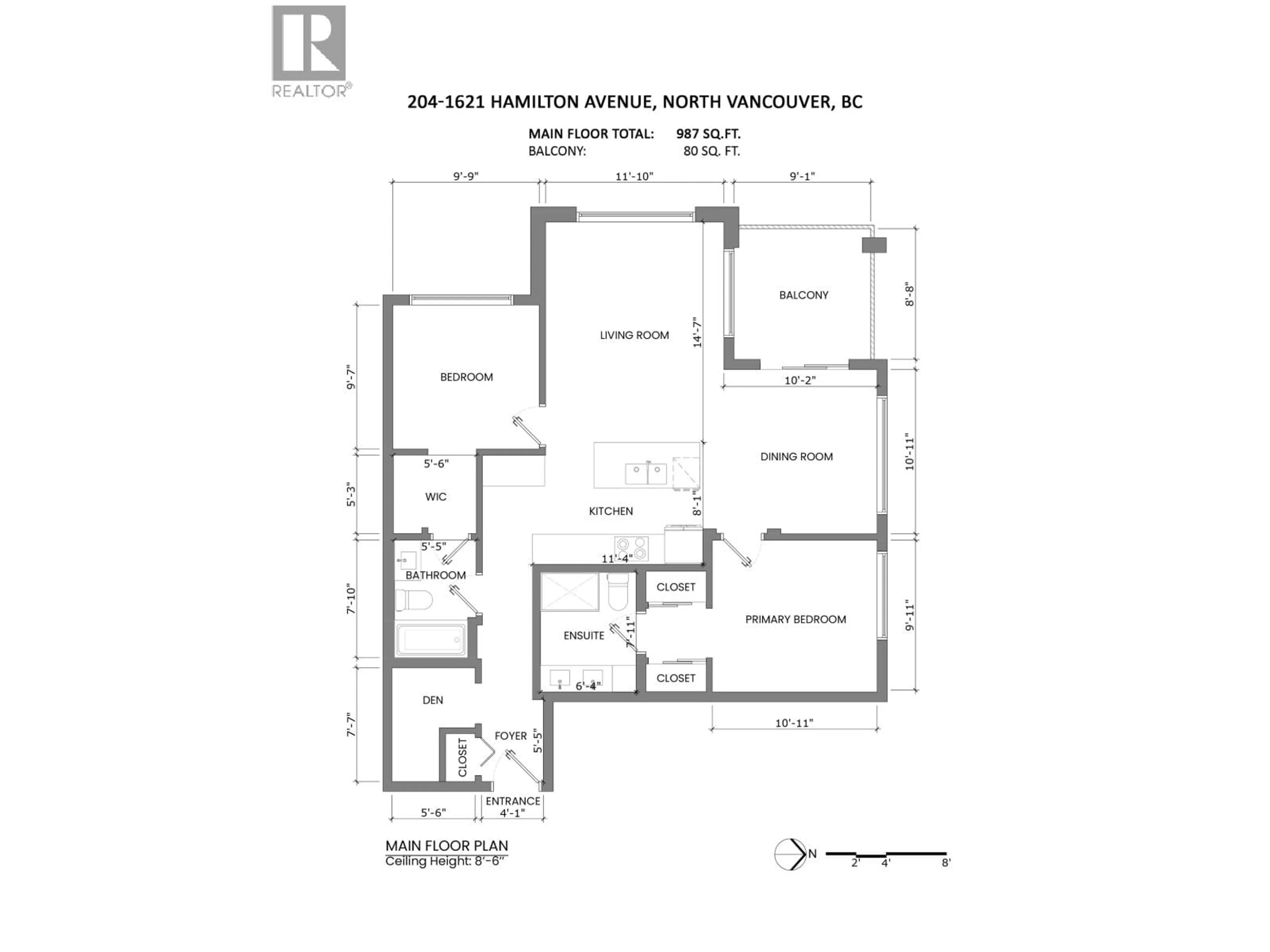 Floor plan for 204 - 1621 HAMILTON AVENUE, North Vancouver British Columbia V7P0B6