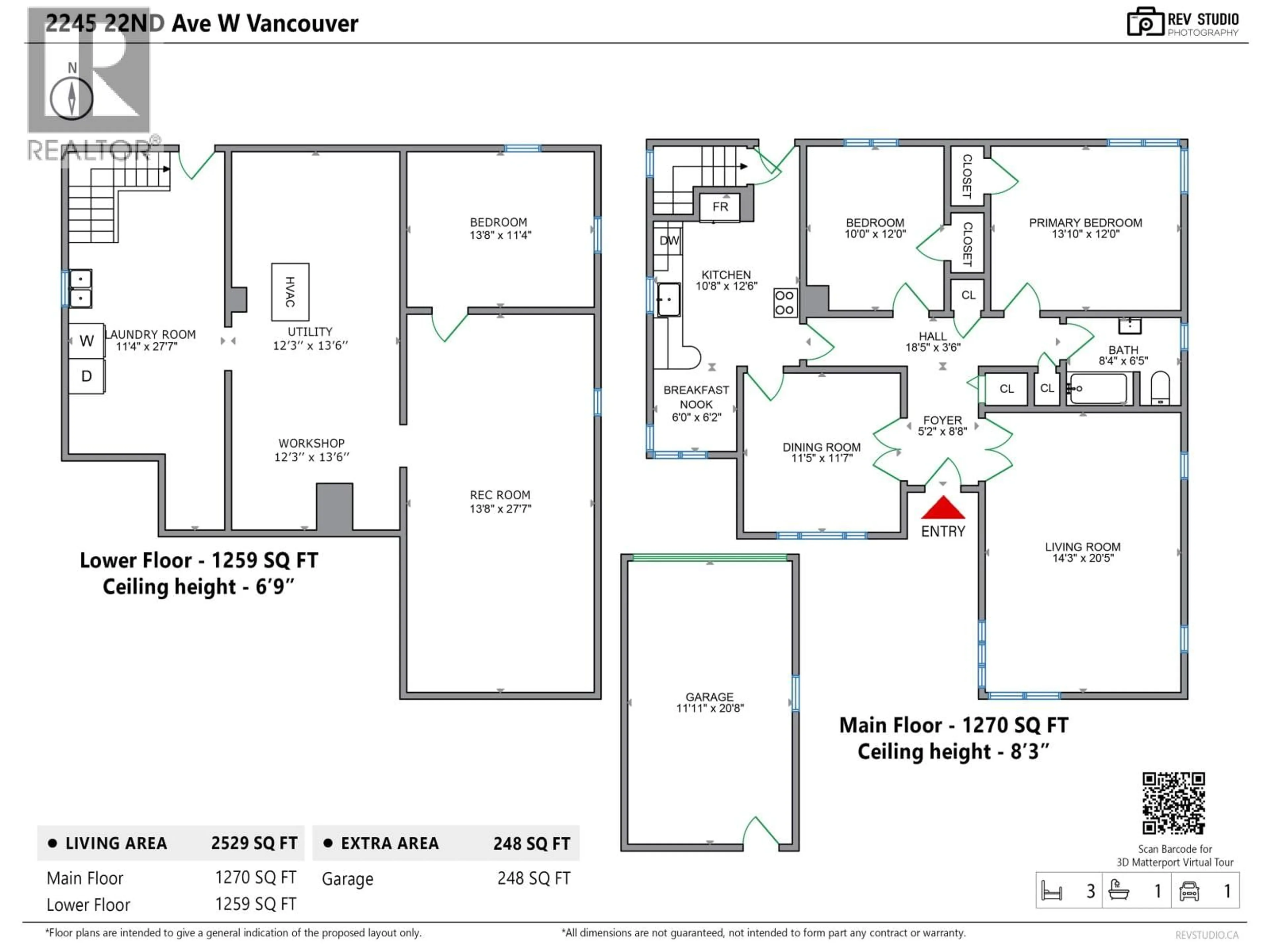 Floor plan for 2245 22ND AVENUE, Vancouver British Columbia V6L1L6