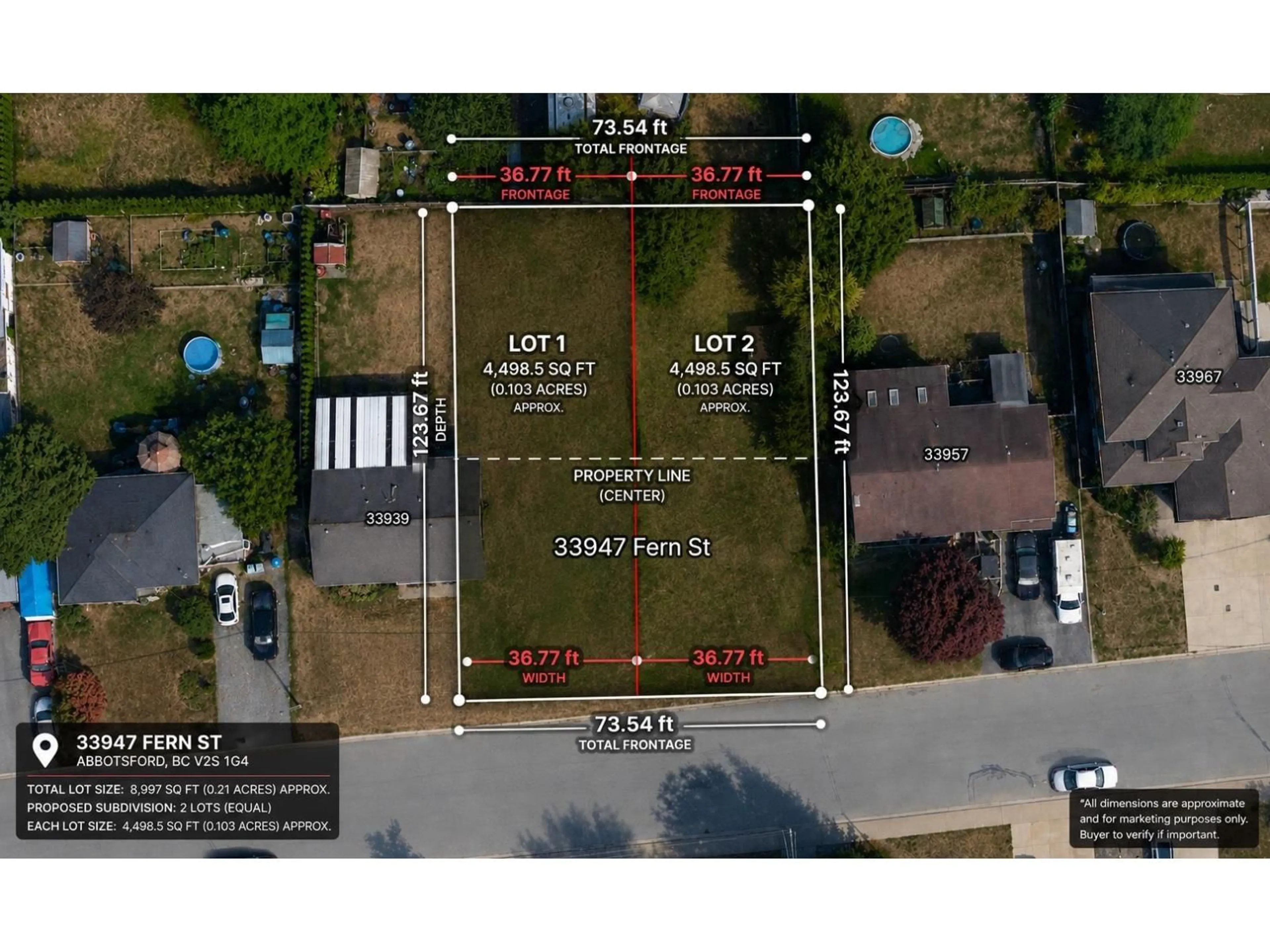 A pic from outside/outdoor area/front of a property/back of a property/a pic from drone, street for 33947 FERN STREET, Abbotsford British Columbia V2S1G4