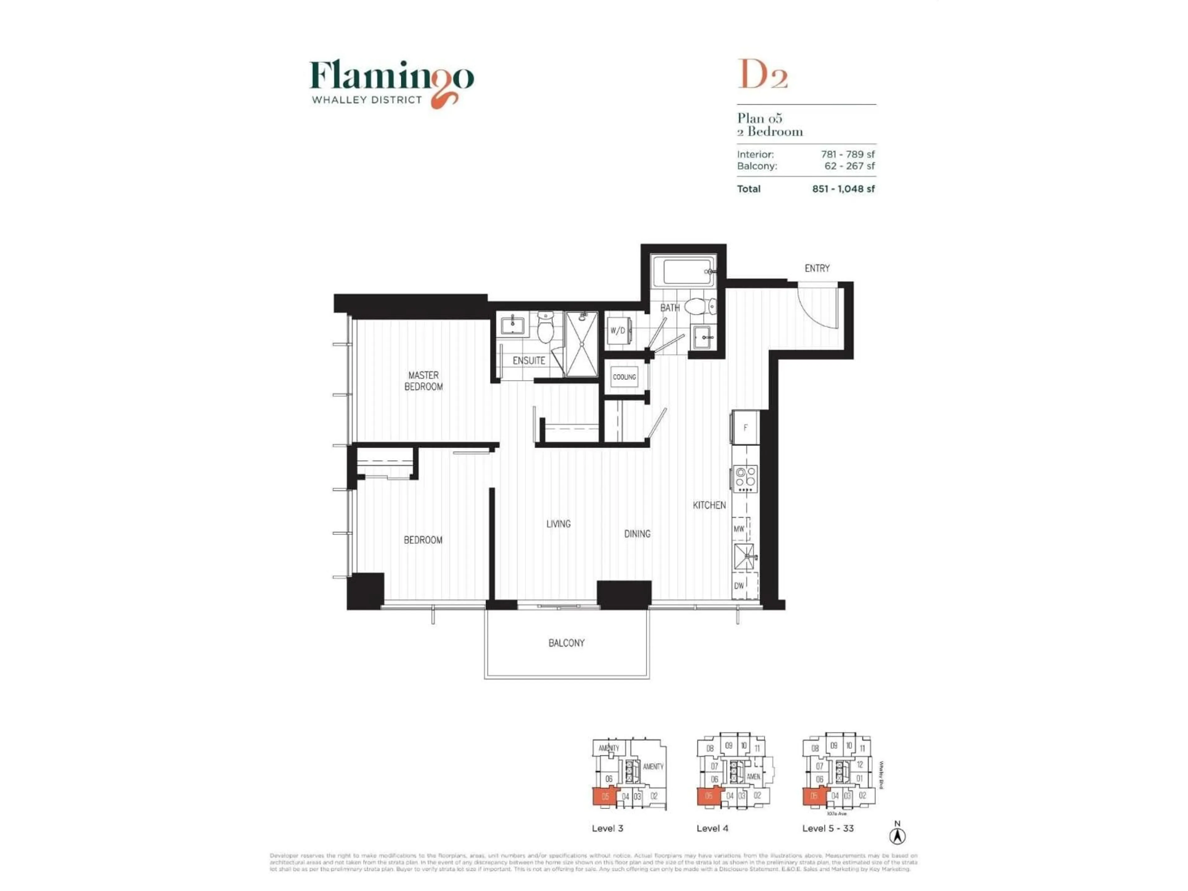 Floor plan for 1605 - 13675 107A AVENUE, Surrey British Columbia V3T0X3
