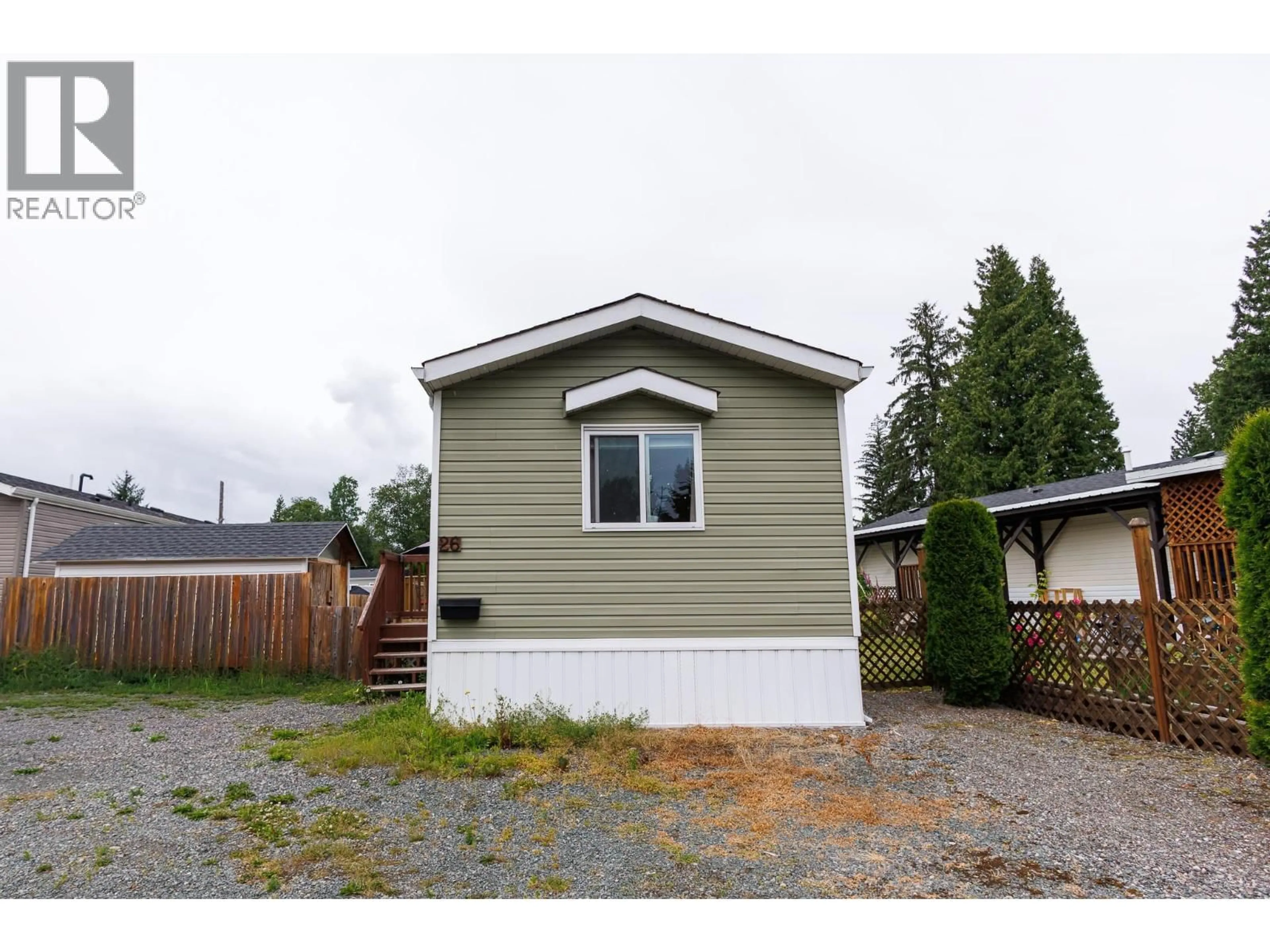 Home with vinyl exterior material, street for 26 - 5204 ACKROYD STREET, Terrace British Columbia V8G1E6