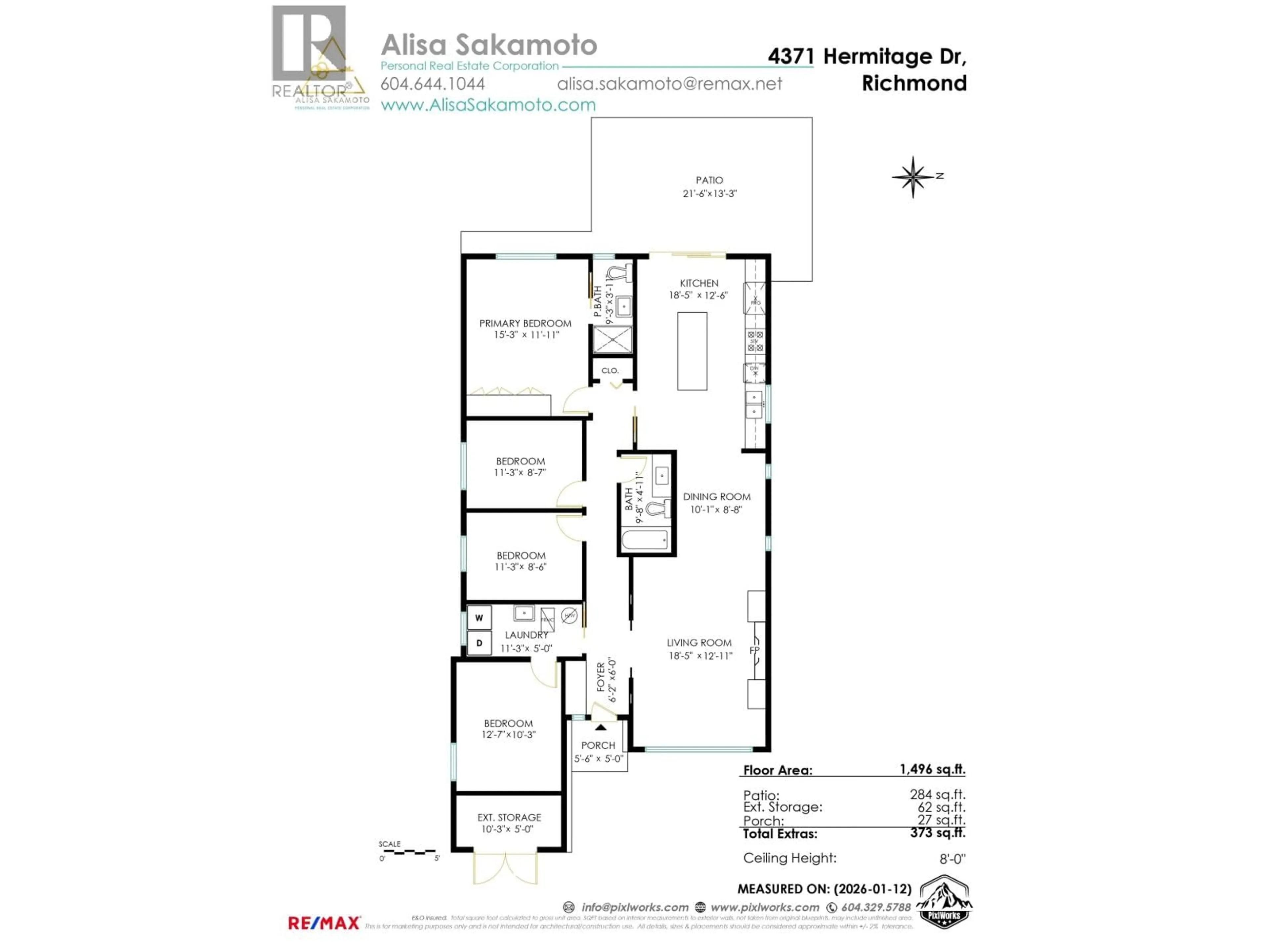Floor plan for 4371 HERMITAGE DRIVE, Richmond British Columbia V7E5B5