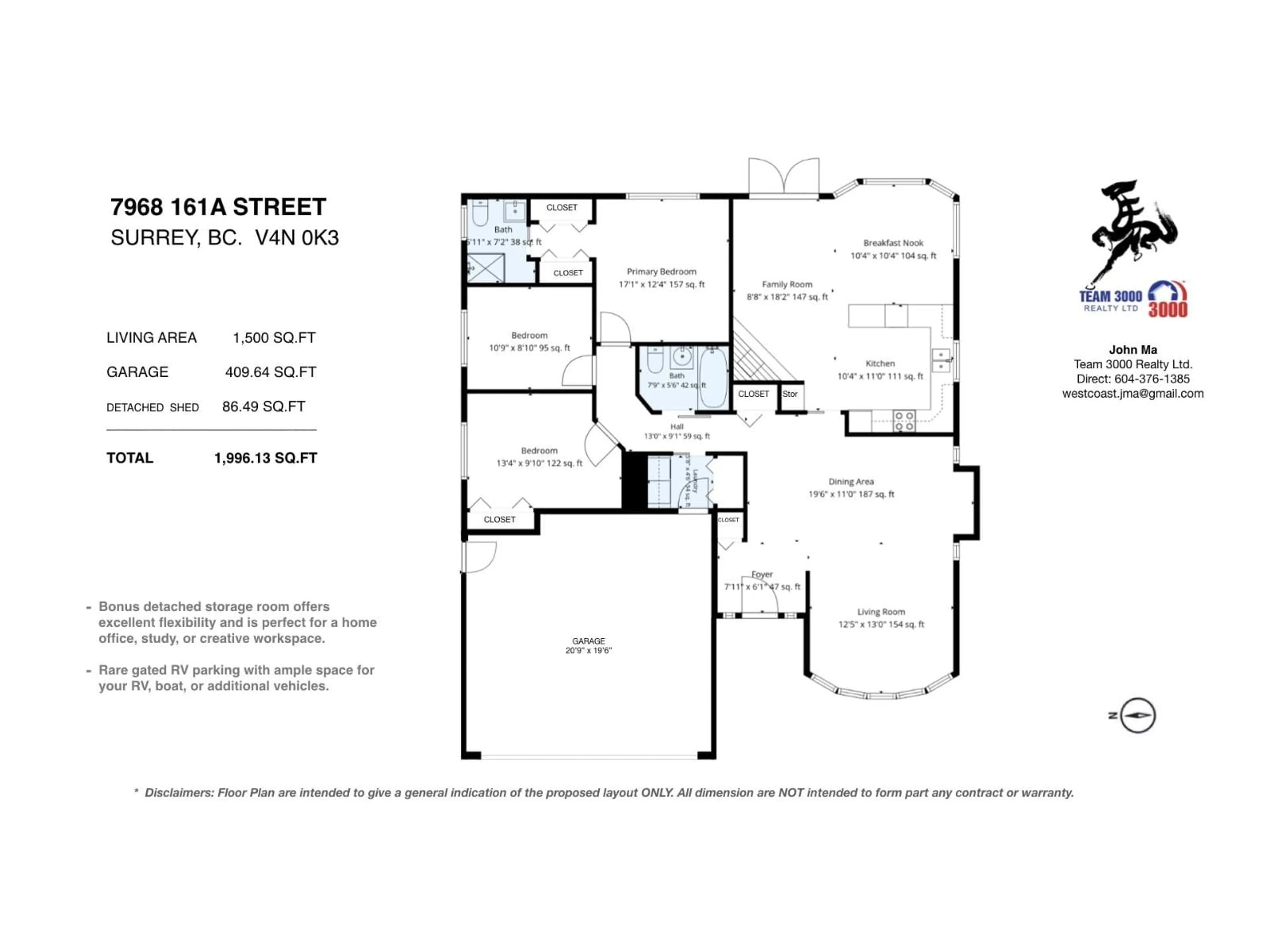 Floor plan for 7968 161A STREET, Surrey British Columbia V4N0K3