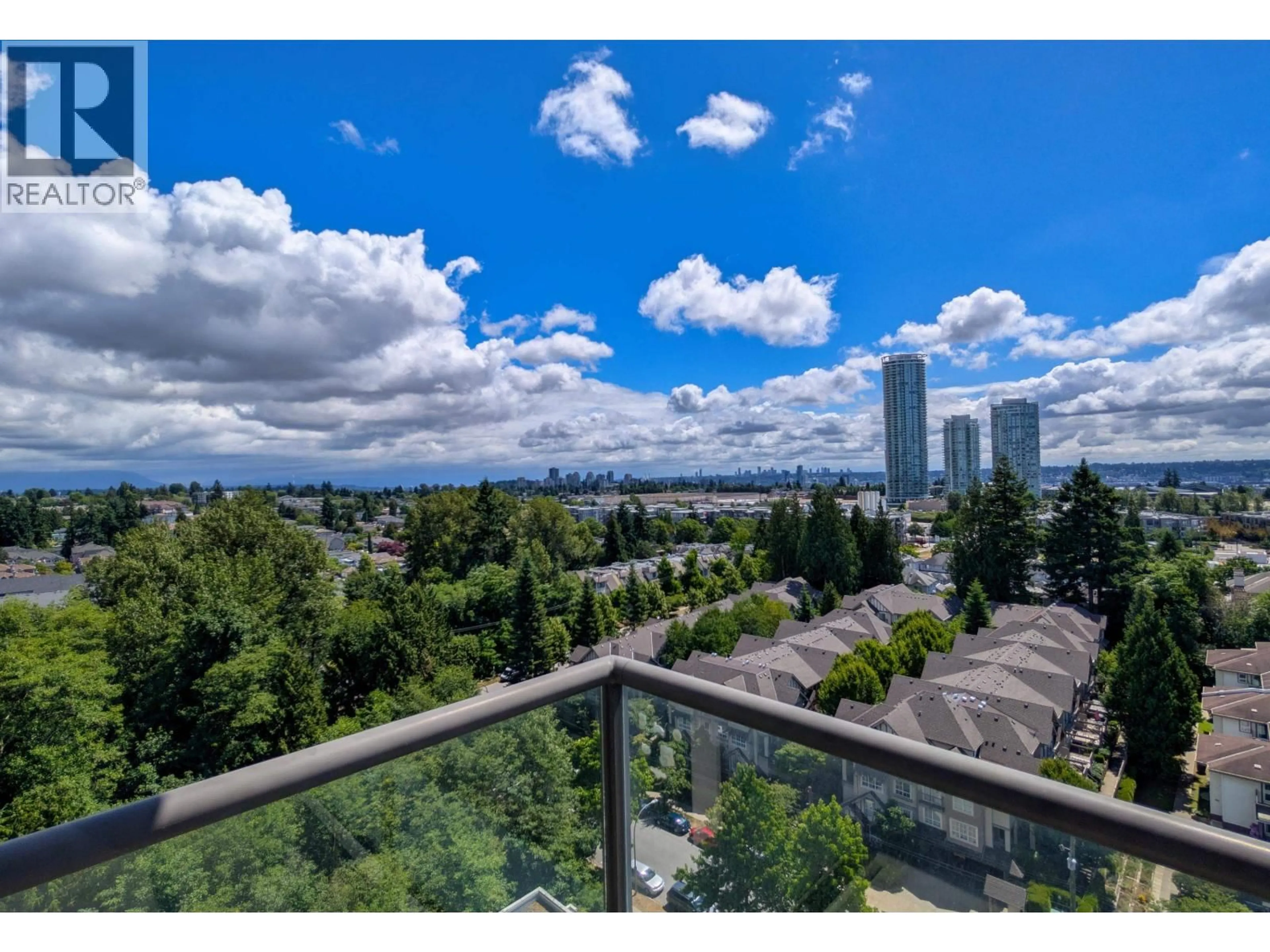 A pic from outside/outdoor area/front of a property/back of a property/a pic from drone, city buildings view from balcony for 1707 - 7088 18TH AVENUE, Burnaby British Columbia V3N0A2