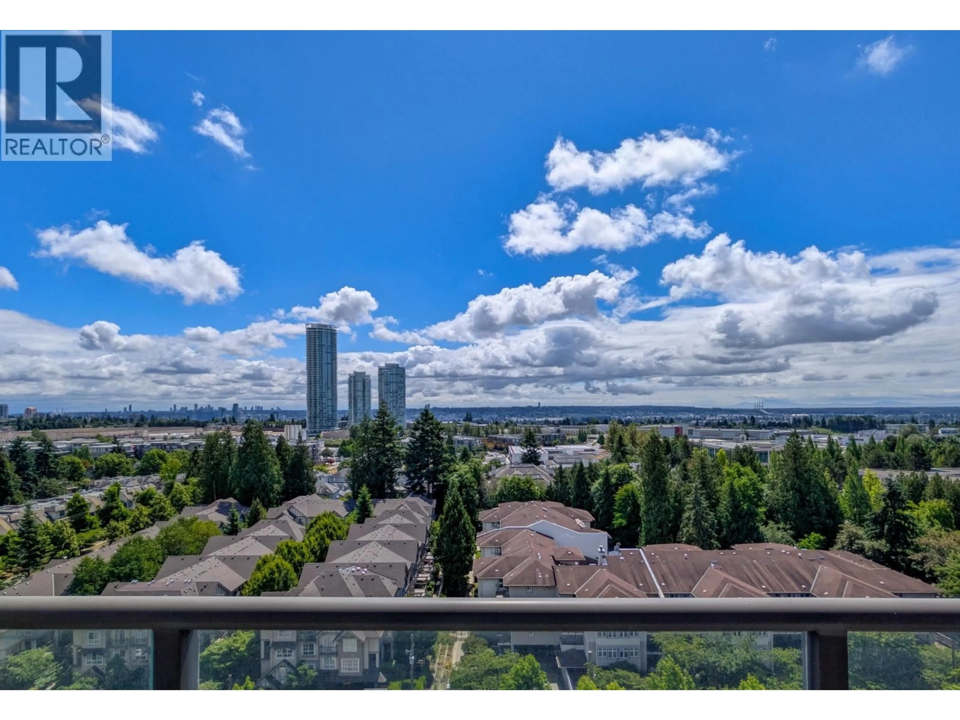 A pic from outside/outdoor area/front of a property/back of a property/a pic from drone, city buildings view from balcony for 1707 - 7088 18TH AVENUE, Burnaby British Columbia V3N0A2