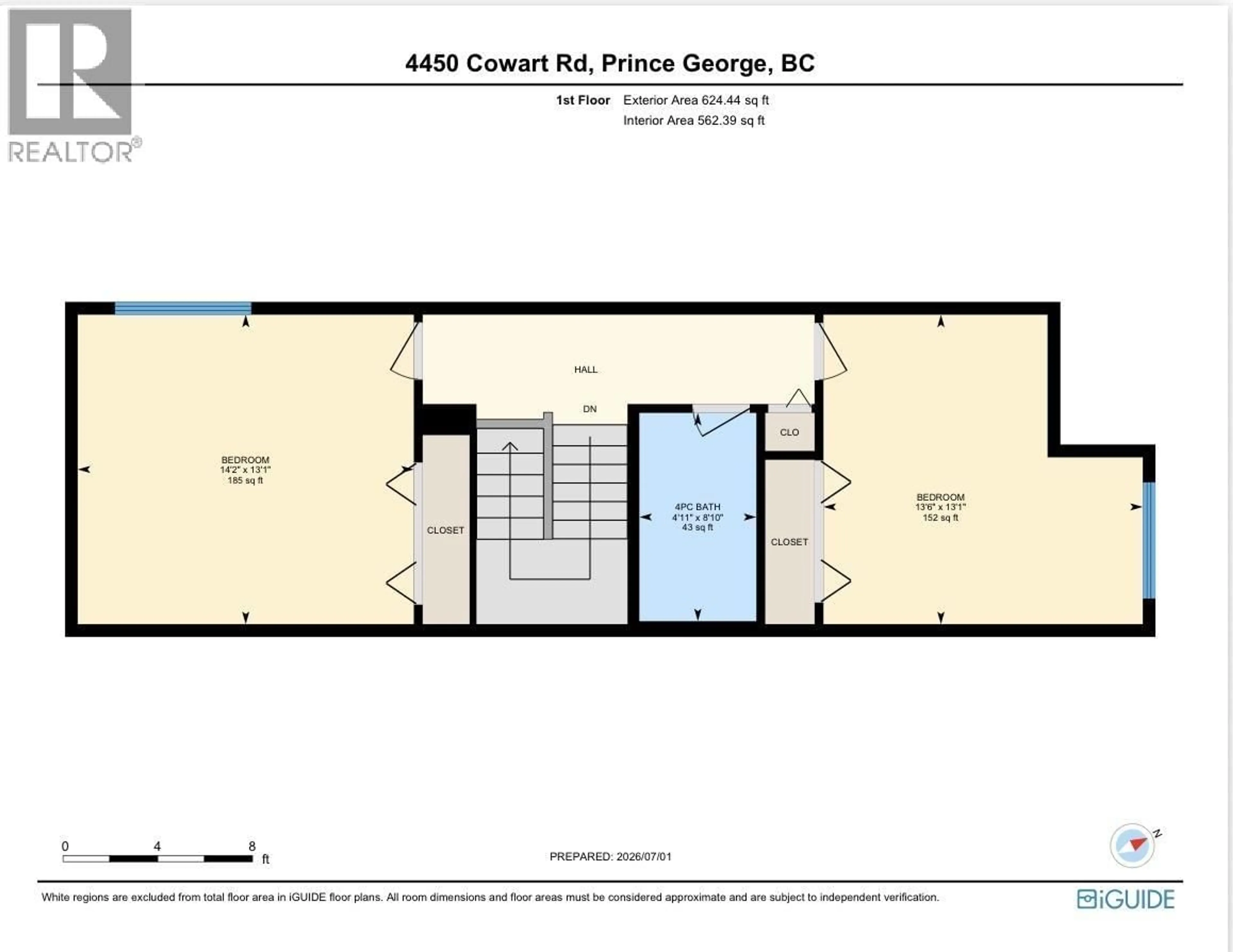 Floor plan for 117 - 4450 COWART ROAD, Prince George British Columbia V2N4Z5