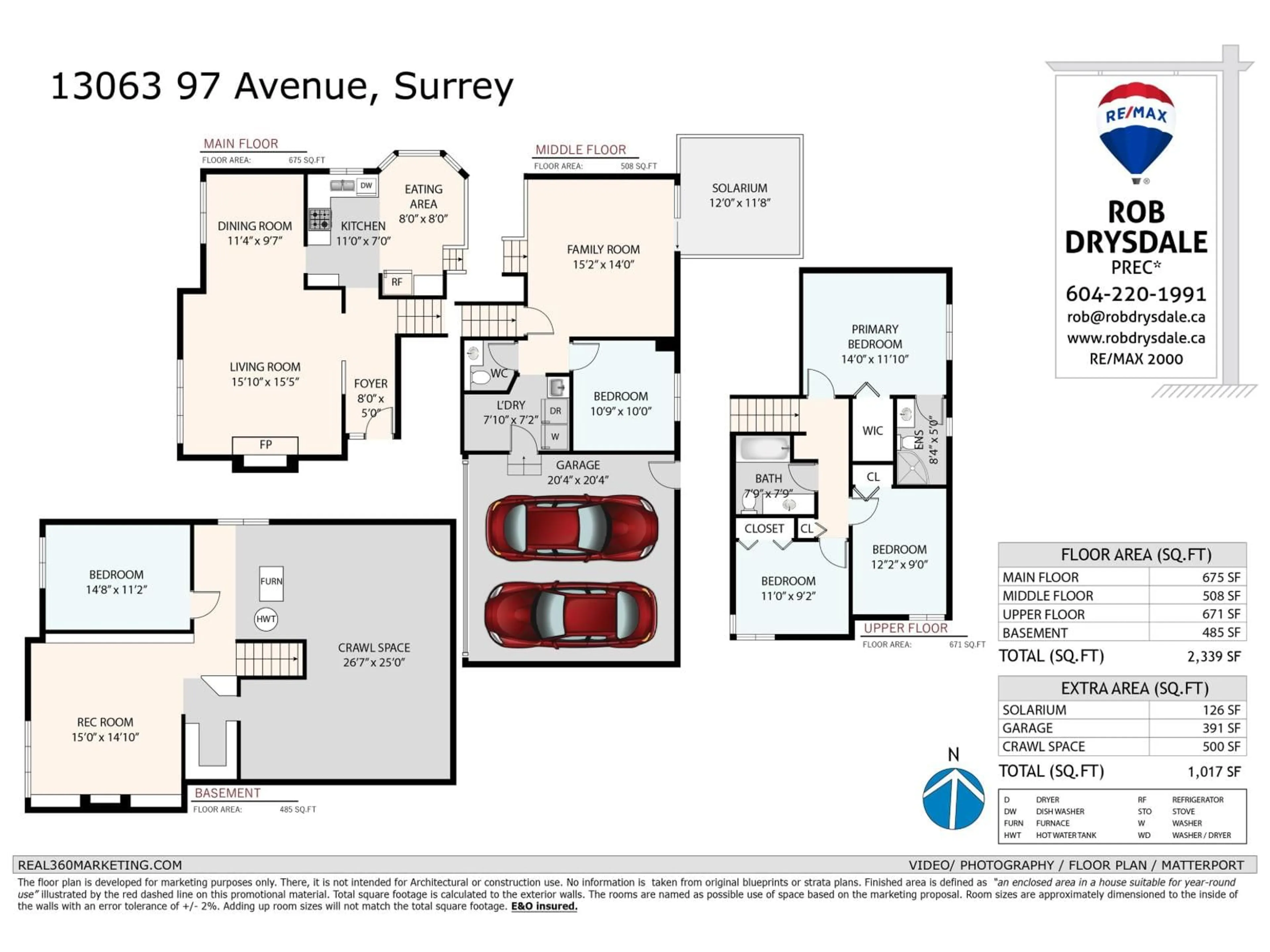 Floor plan for 13063 97 AVENUE, Surrey British Columbia V3T5N5