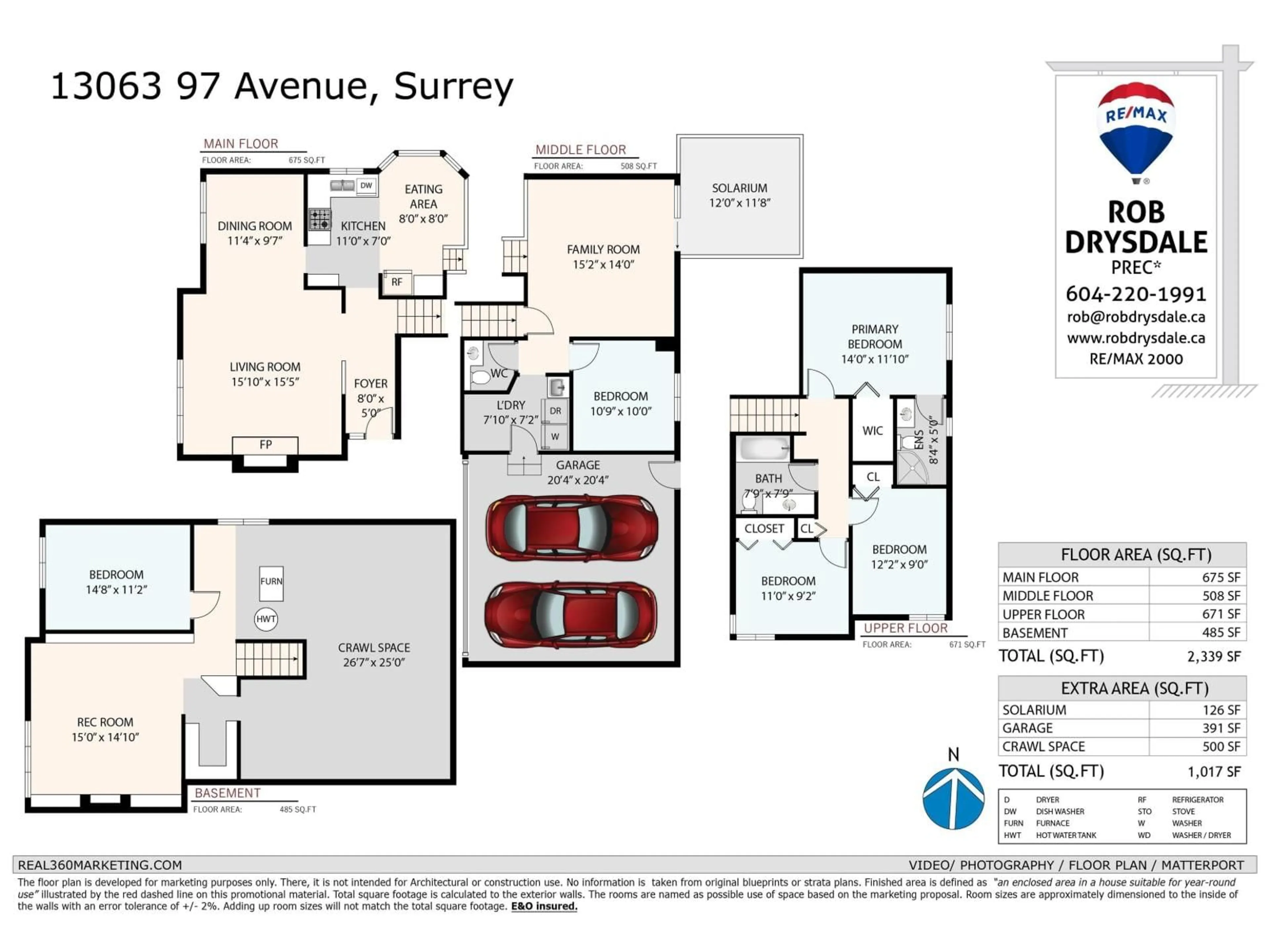Floor plan for 13063 97 AVENUE, Surrey British Columbia V3T5N5