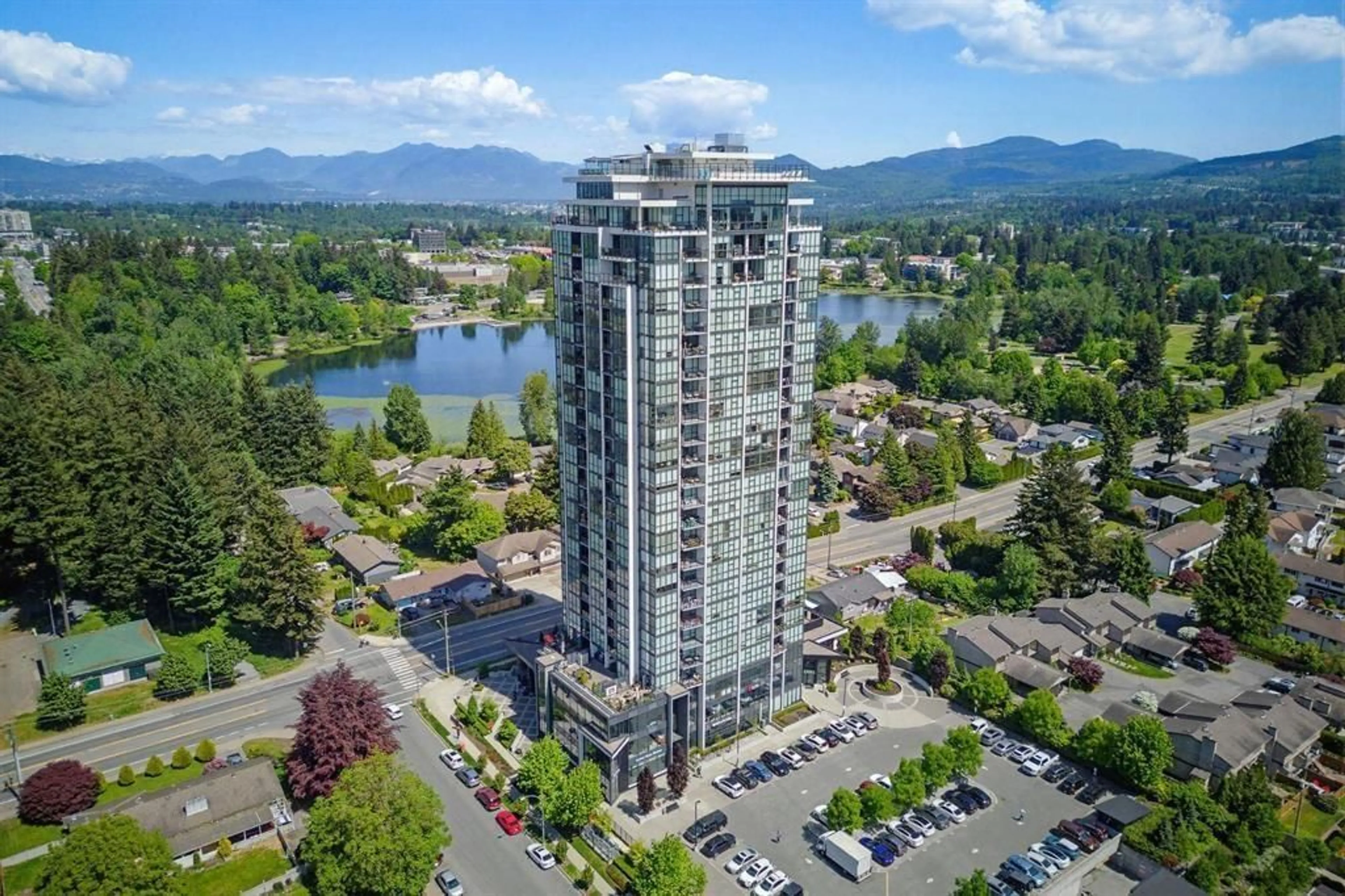 A pic from outside/outdoor area/front of a property/back of a property/a pic from drone, water/lake/river/ocean view for 1201 - 2180 GLADWIN ROAD, Abbotsford British Columbia V2S0H4