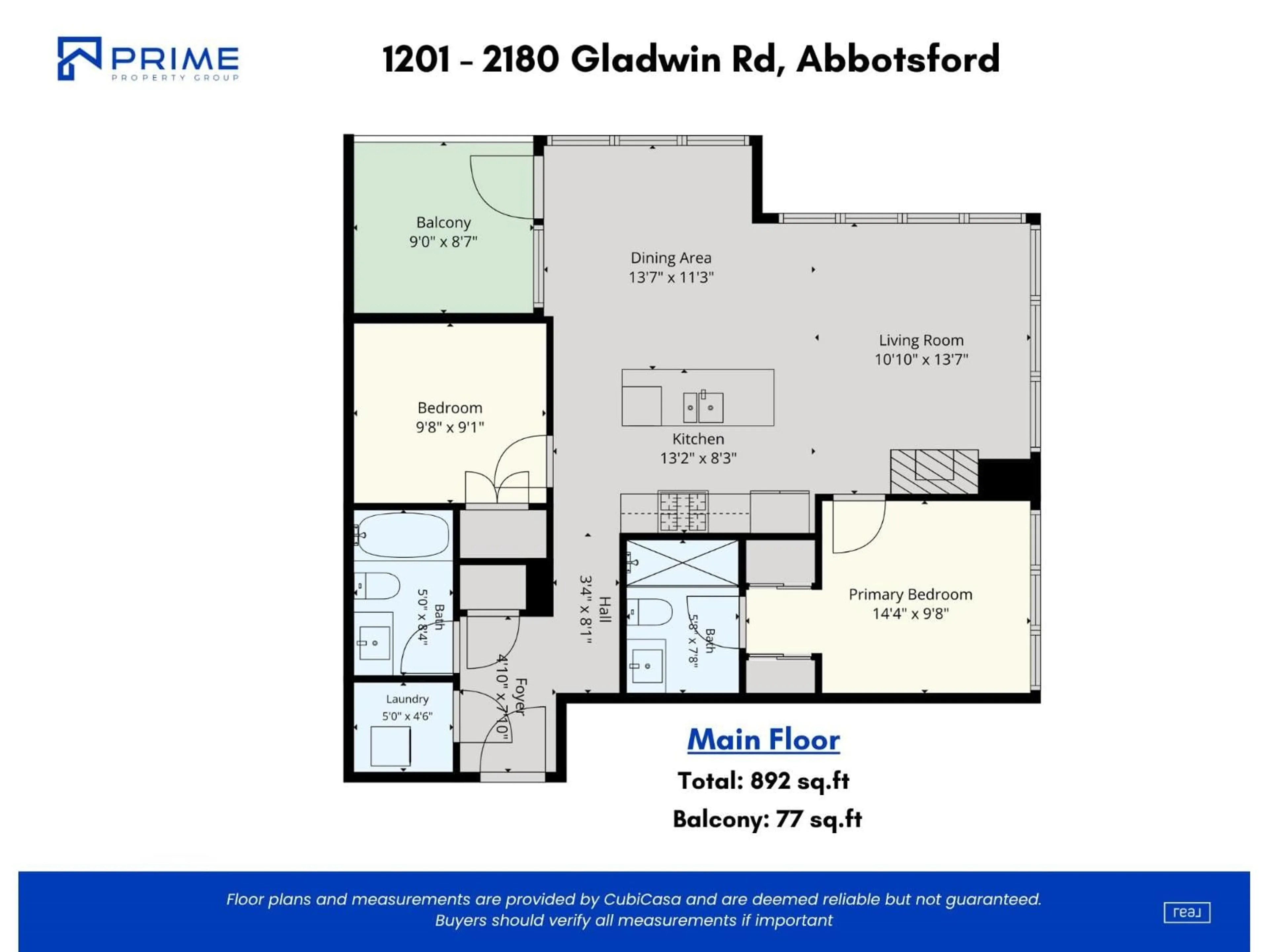 Floor plan for 1201 - 2180 GLADWIN ROAD, Abbotsford British Columbia V2S0H4