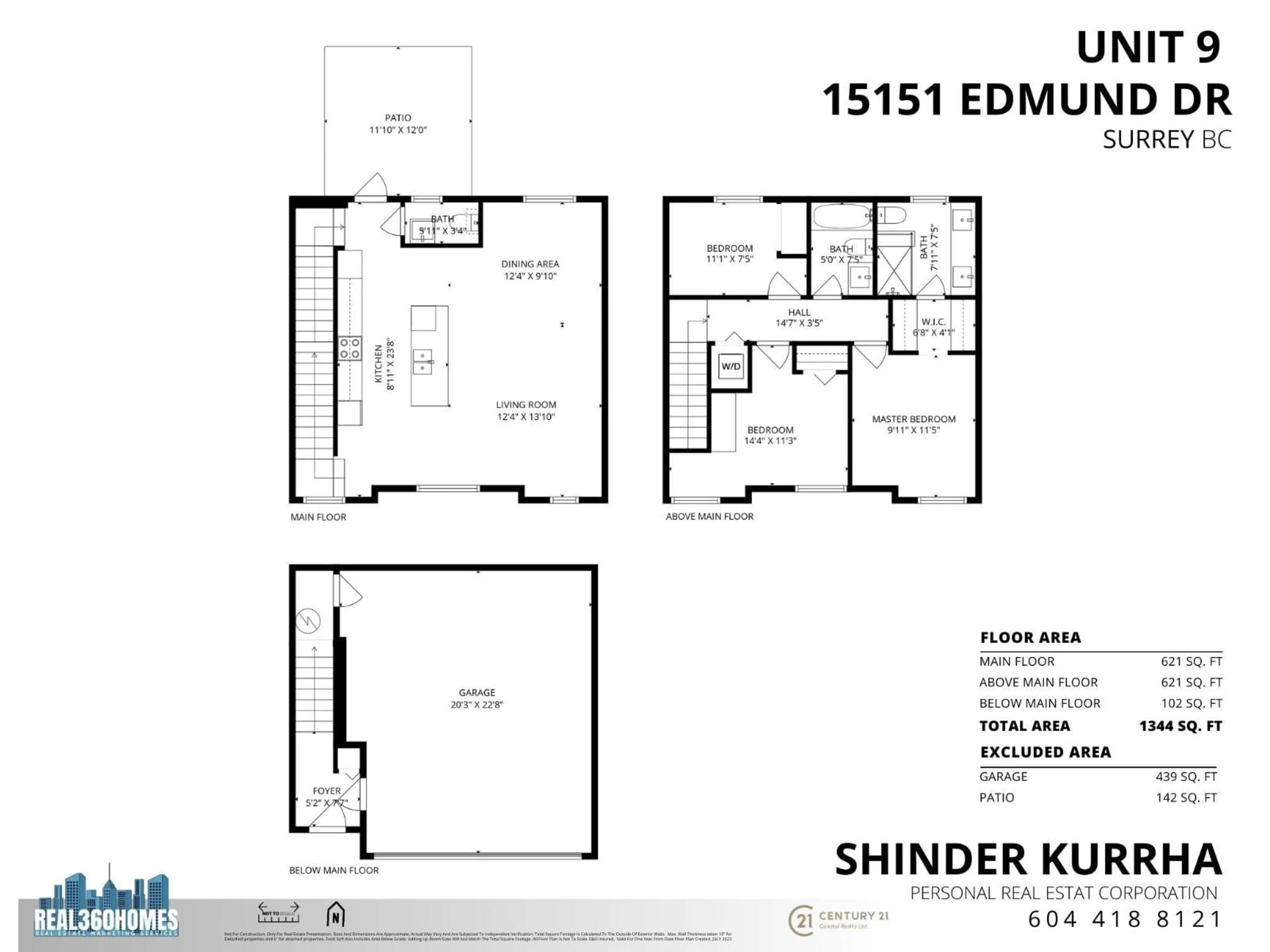 Floor plan for 9 - 15151 EDMUND DRIVE, Surrey British Columbia V3S0B2