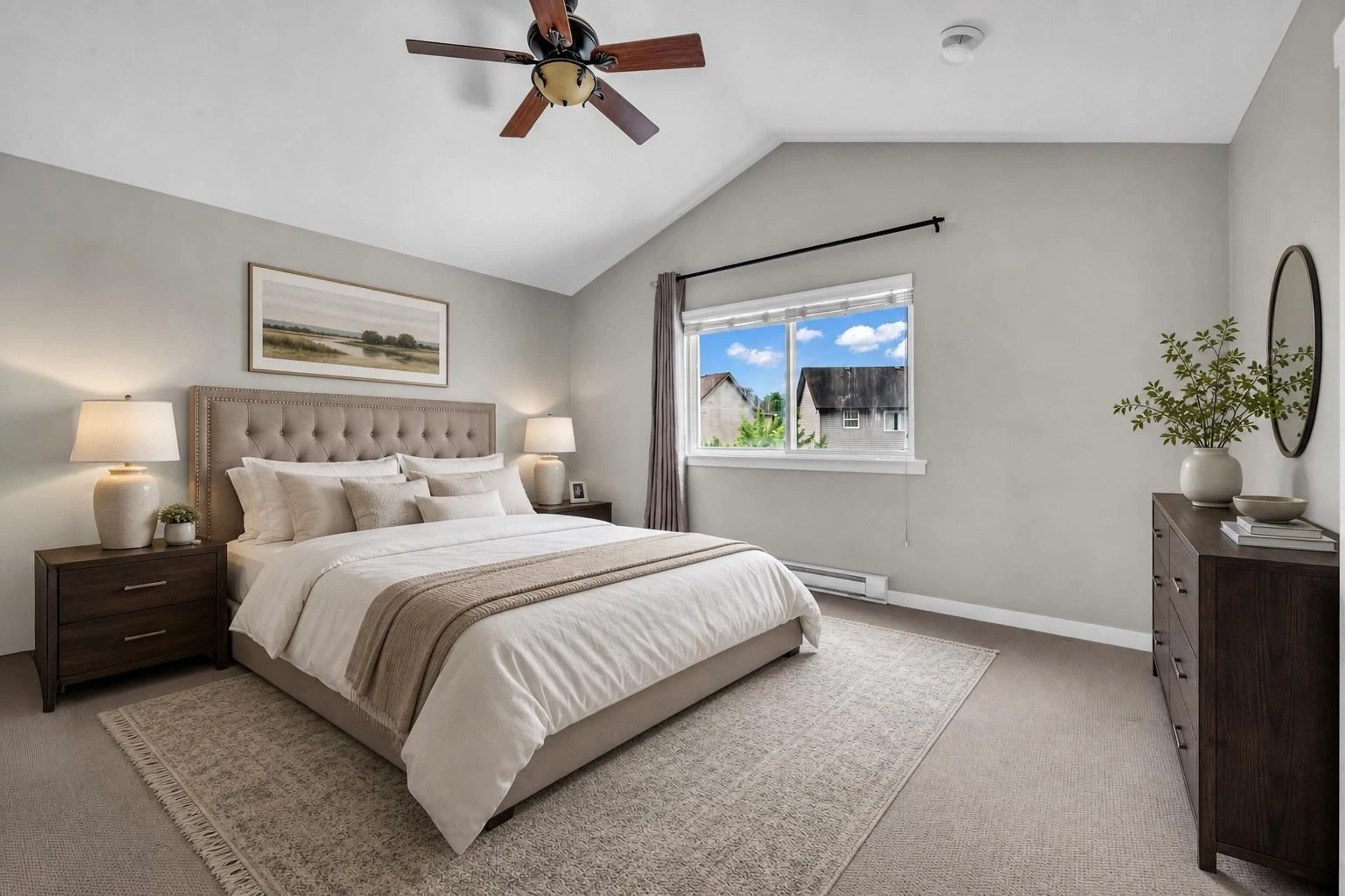Bedroom with bed, carpet floor for 6779 186 STREET, Surrey British Columbia V3S1Z1