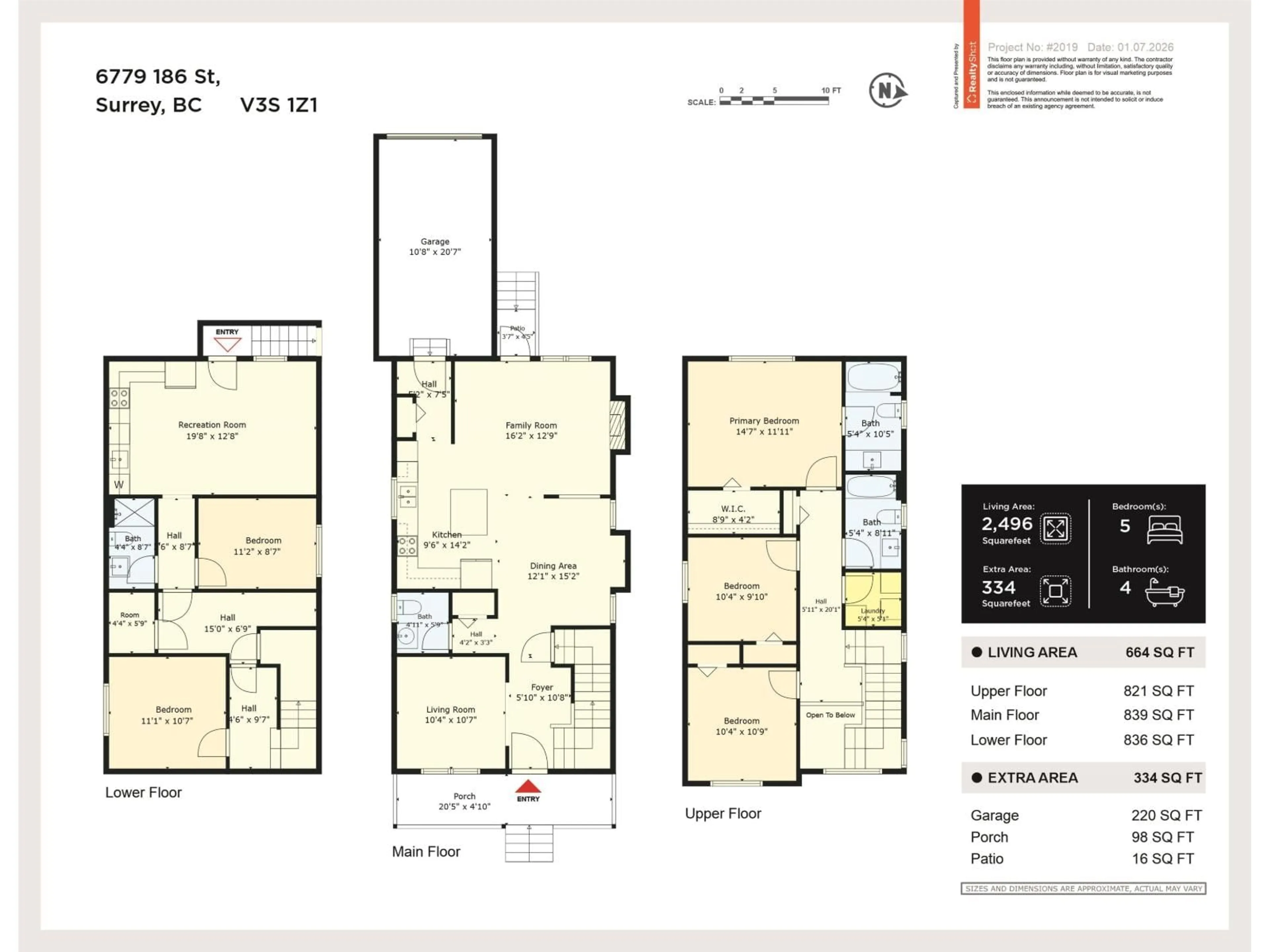 Floor plan for 6779 186 STREET, Surrey British Columbia V3S1Z1
