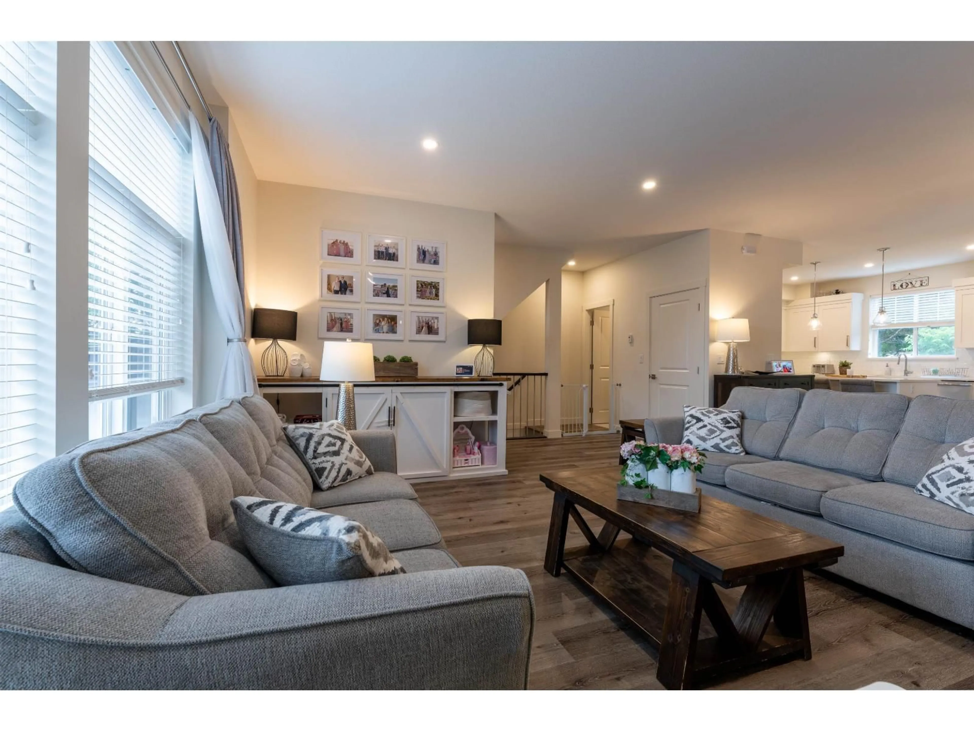 Living room with furniture, wood/laminate floor for 2 - 7740 GRAND STREET, Mission British Columbia V2V3T3