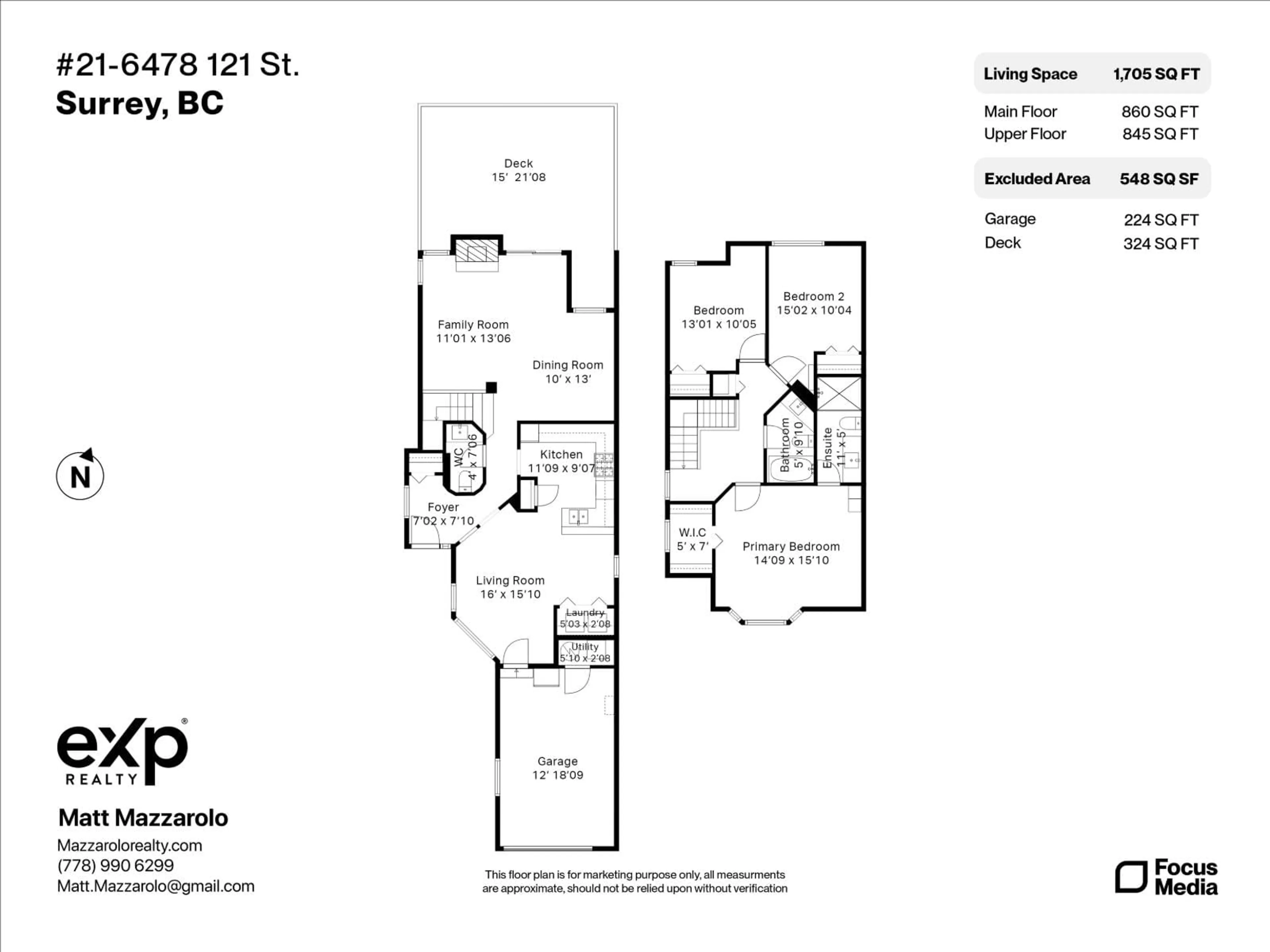 Floor plan for 21 - 6578 121 STREET, Surrey British Columbia V3W0Y5