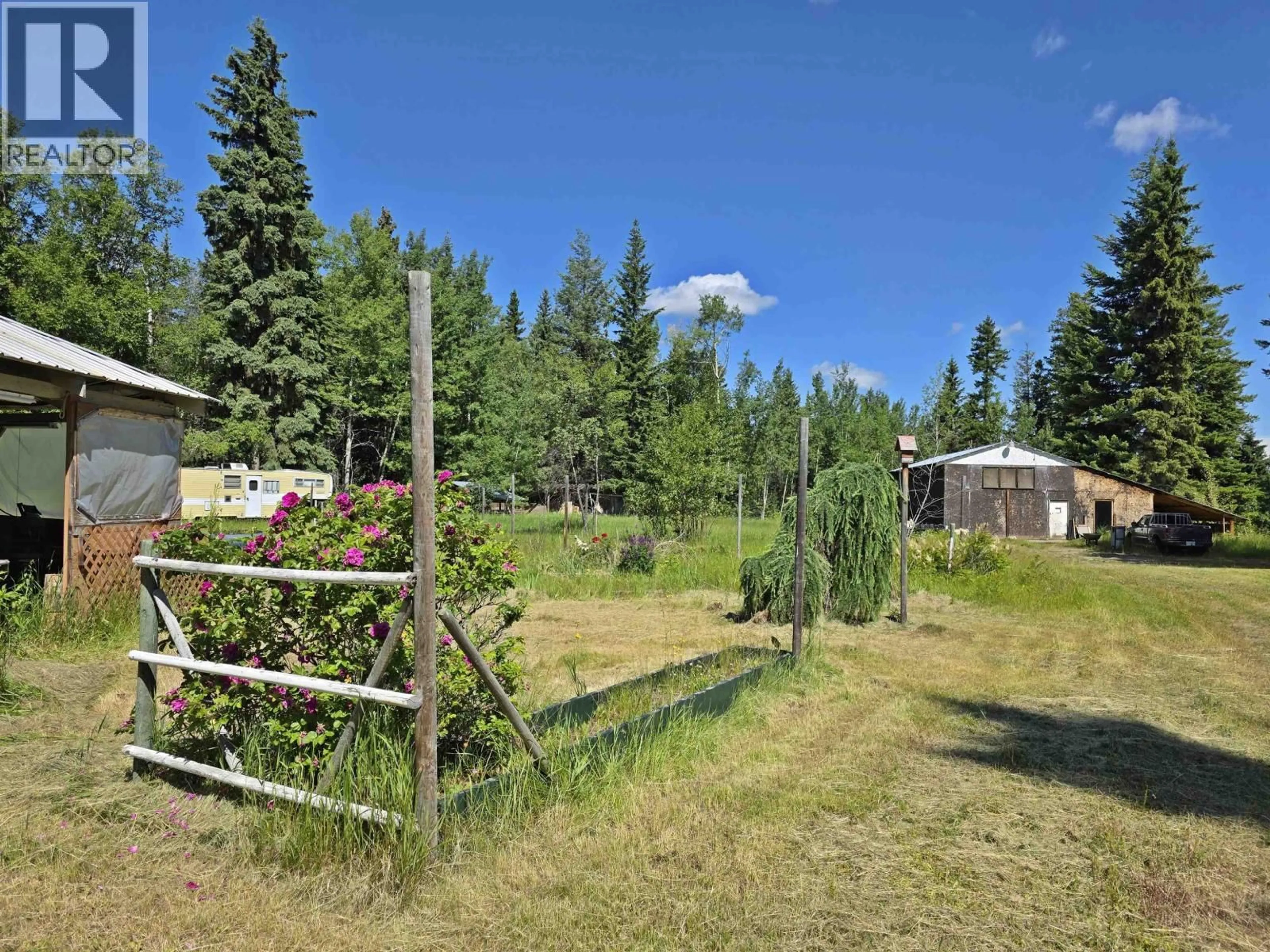 A pic from outside/outdoor area/front of a property/back of a property/a pic from drone, forest/trees view for 2962 STEBBE ROAD, Quesnel British Columbia V2J7E6