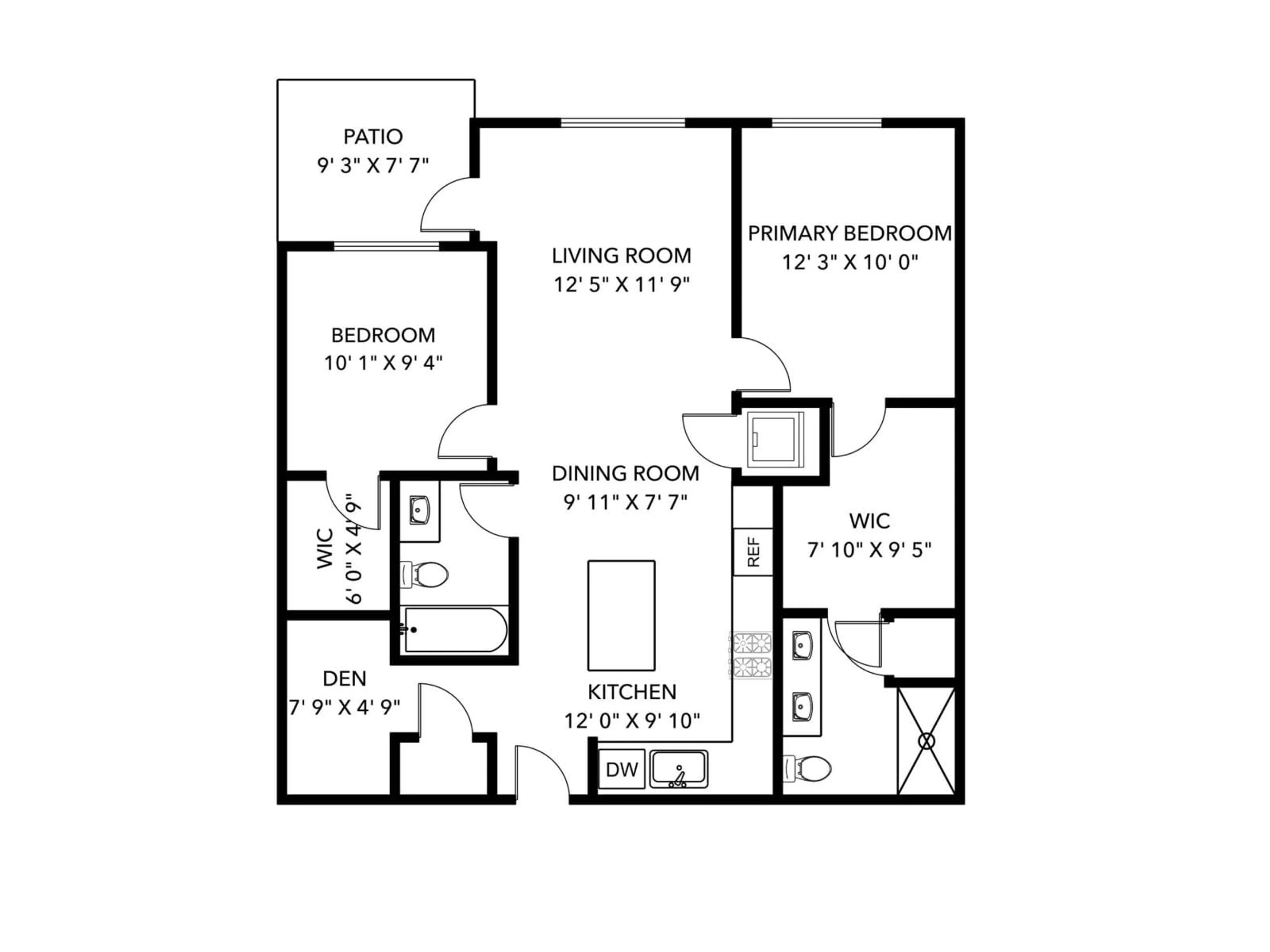 Floor plan for 105 - 8380 200A STREET, Langley British Columbia V2Y3S5