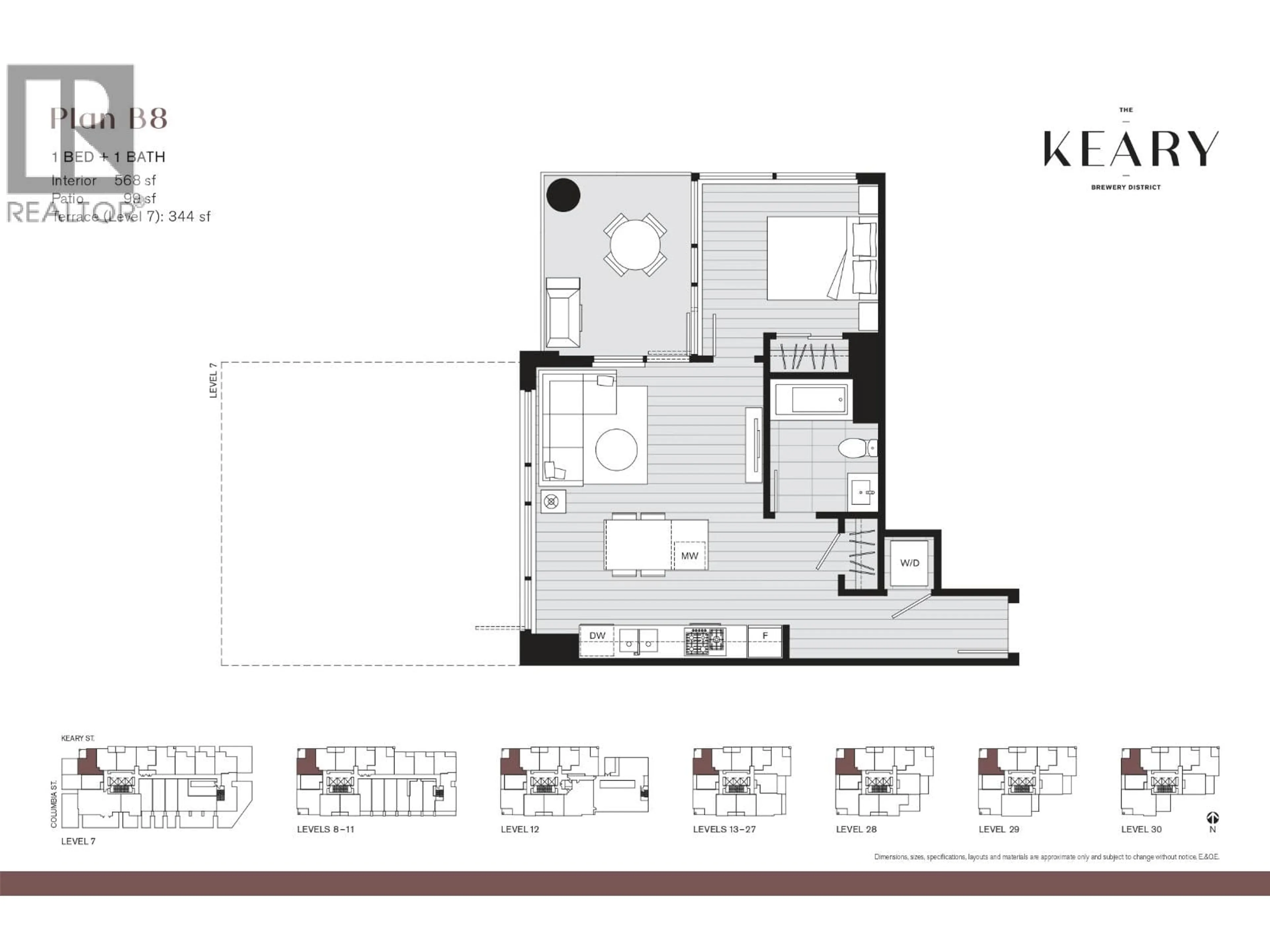 Floor plan for 1810 - 230 KEARY STREET, New Westminster British Columbia V3L0E3