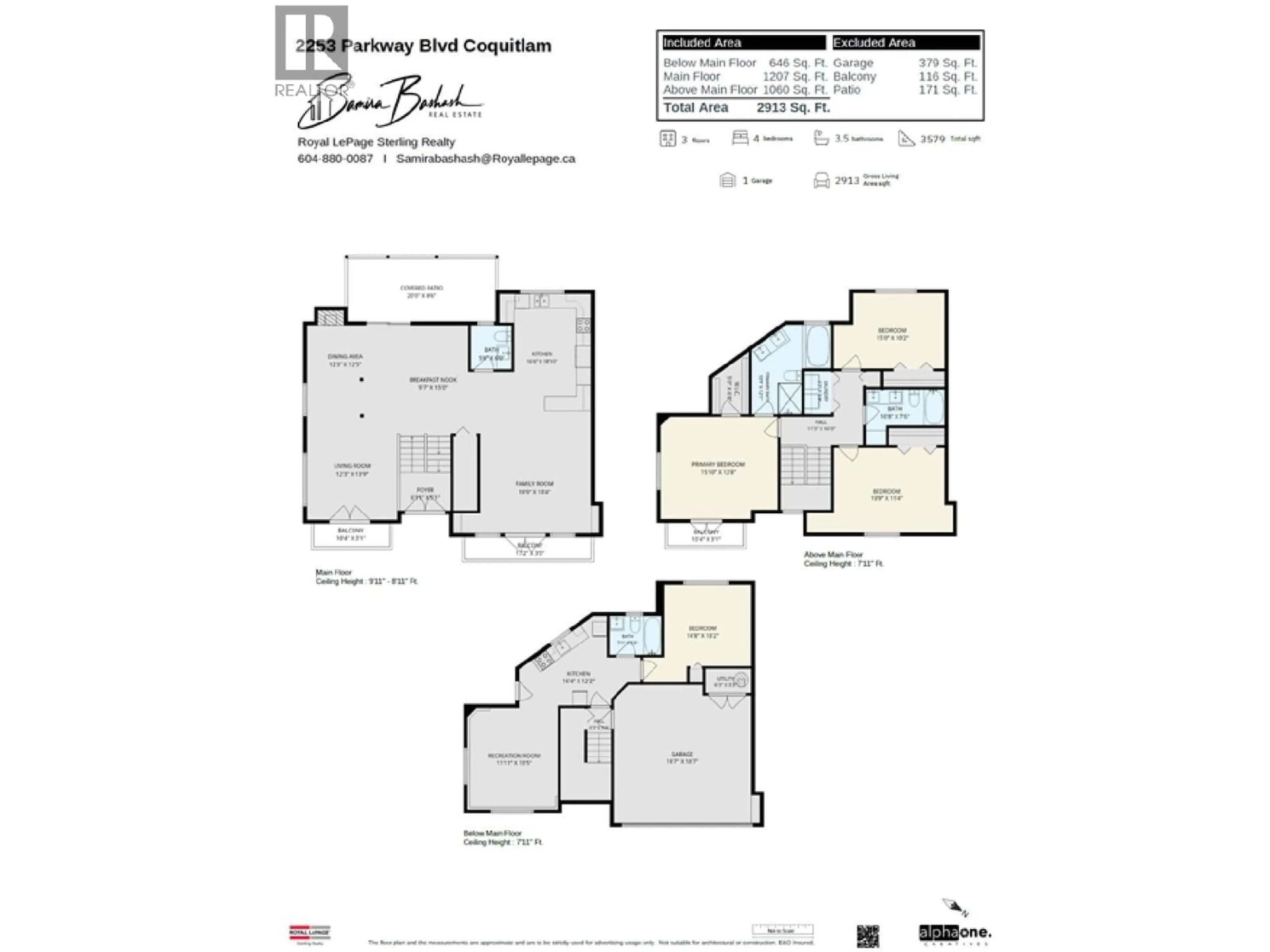 Floor plan for 2253 PARKWAY BOULEVARD, Coquitlam British Columbia V3E3P8