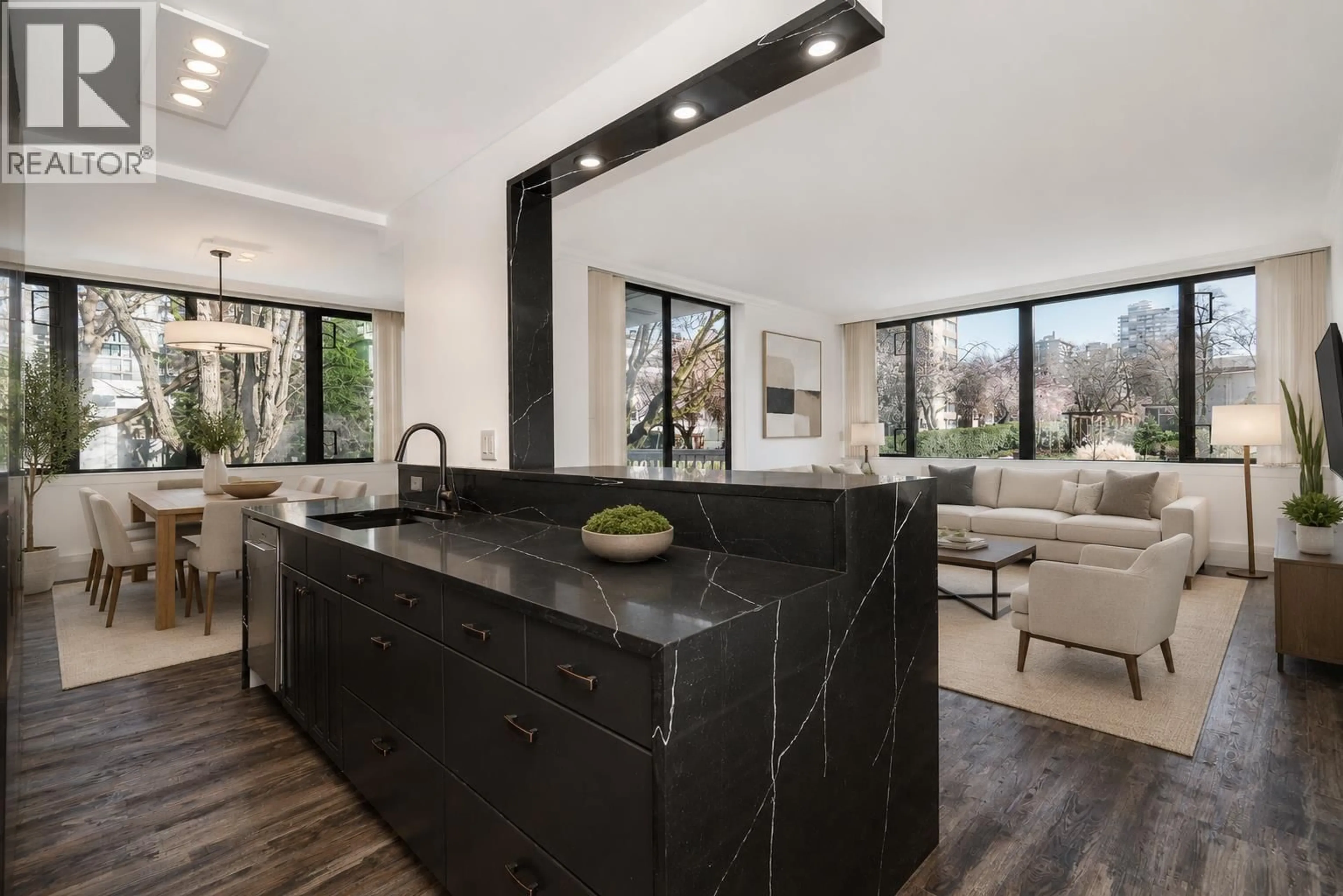 Open concept kitchen, ceramic/tile floor for 204 - 1740 COMOX STREET, Vancouver British Columbia V6G2Z1