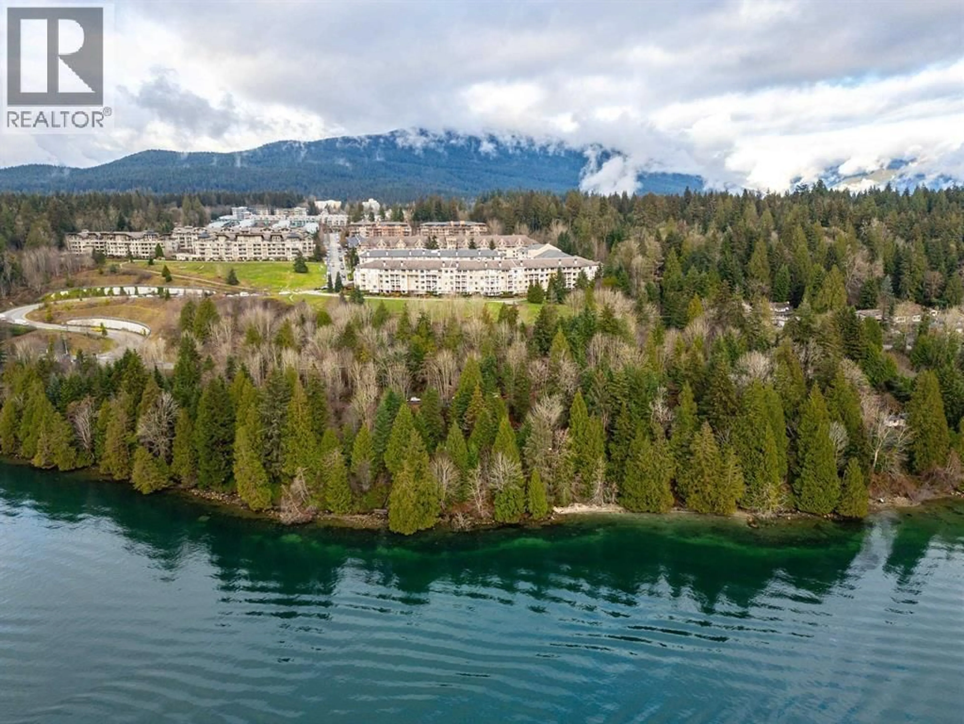 A pic from outside/outdoor area/front of a property/back of a property/a pic from drone, water/lake/river/ocean view for 422 - 3629 DEERCREST DRIVE, North Vancouver British Columbia V7G2S9