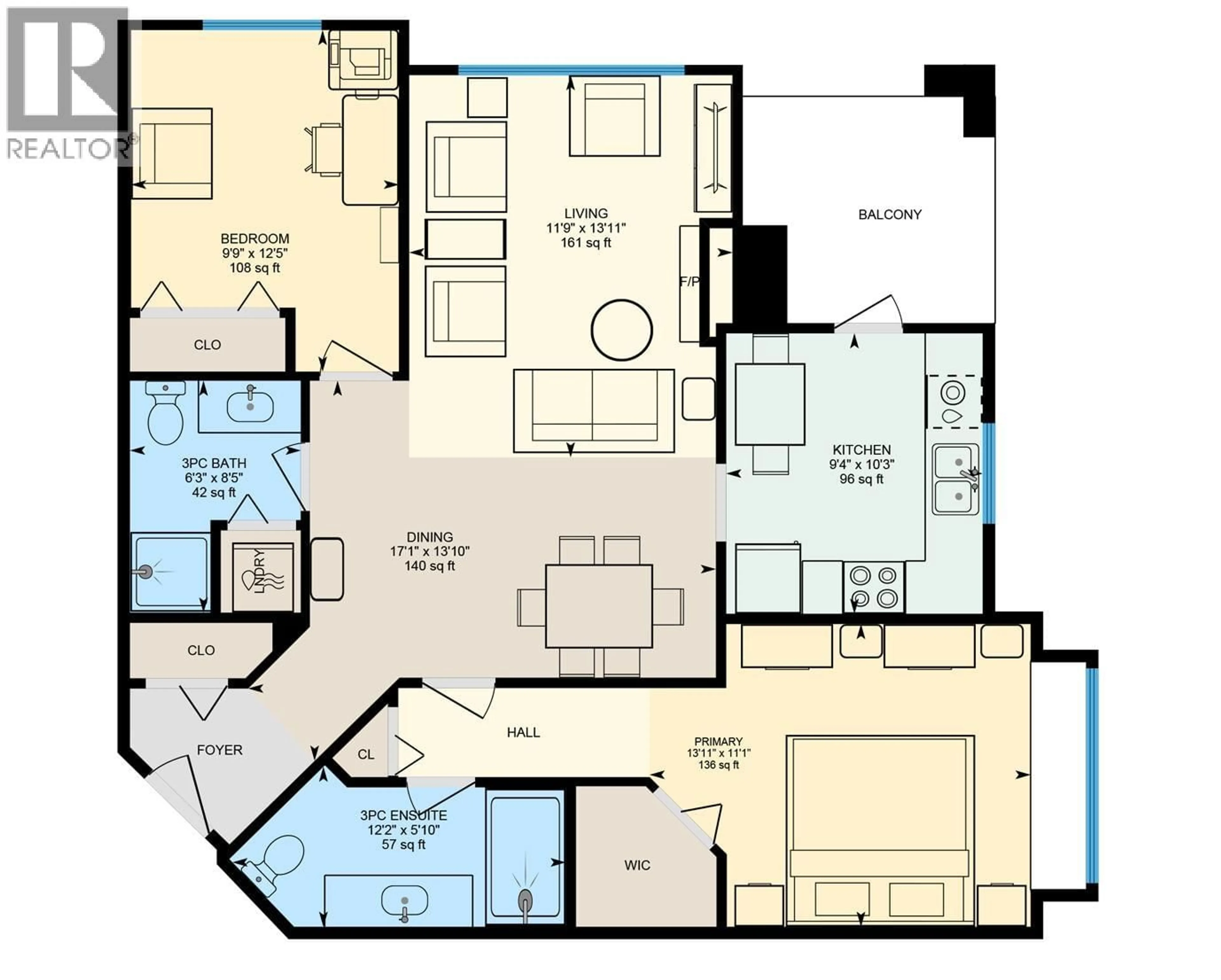Floor plan for 204 - 1242 TOWN CENTRE BOULEVARD, Coquitlam British Columbia V3B7R6
