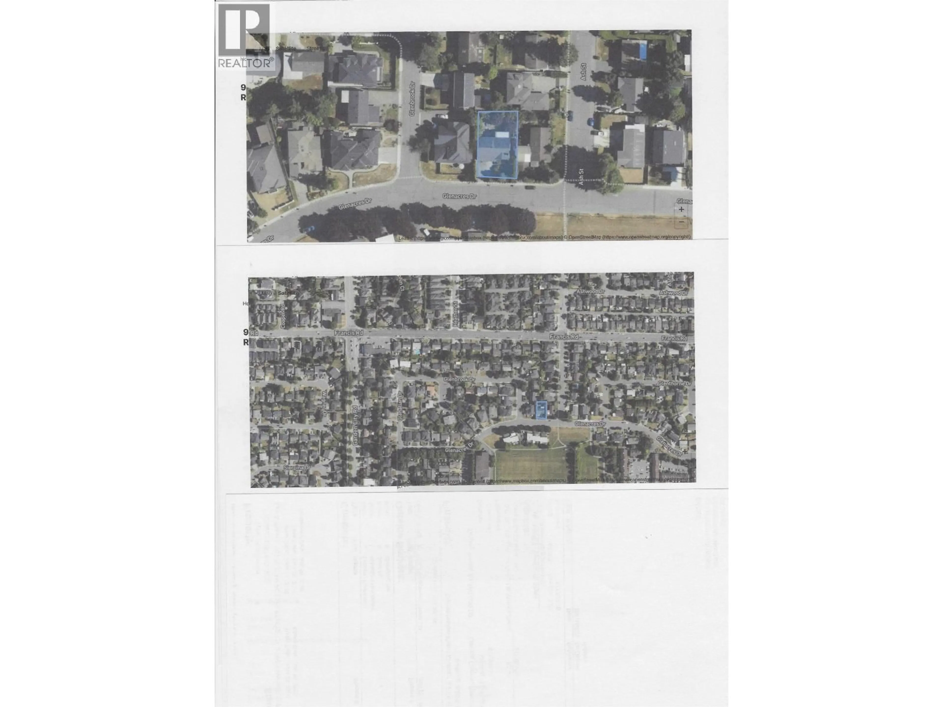Picture of a map for 9411 GLENACRES DRIVE, Richmond British Columbia V7A1Y9