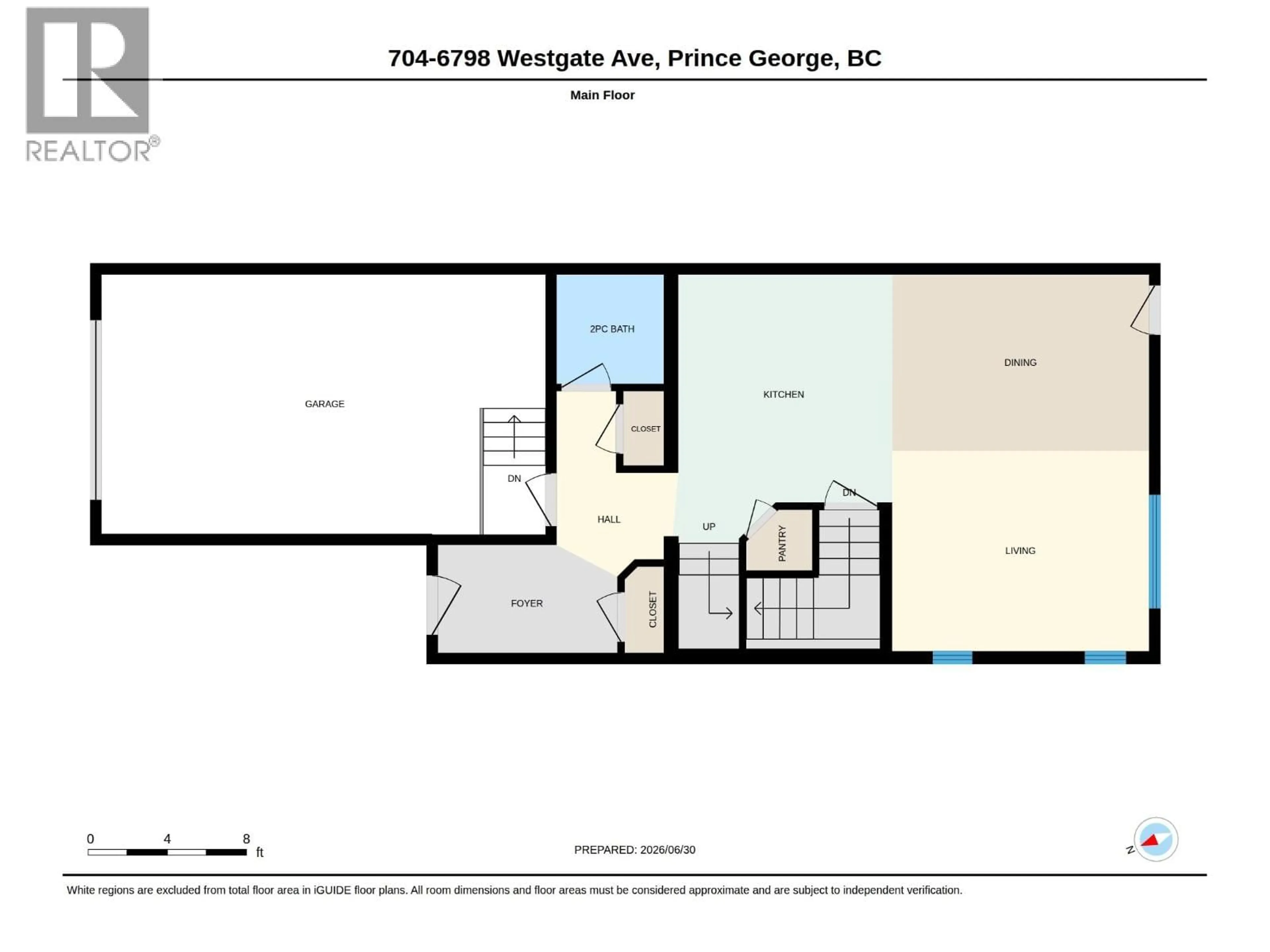 Floor plan for 704 - 6798 WESTGATE AVENUE, Prince George British Columbia V2N0H6