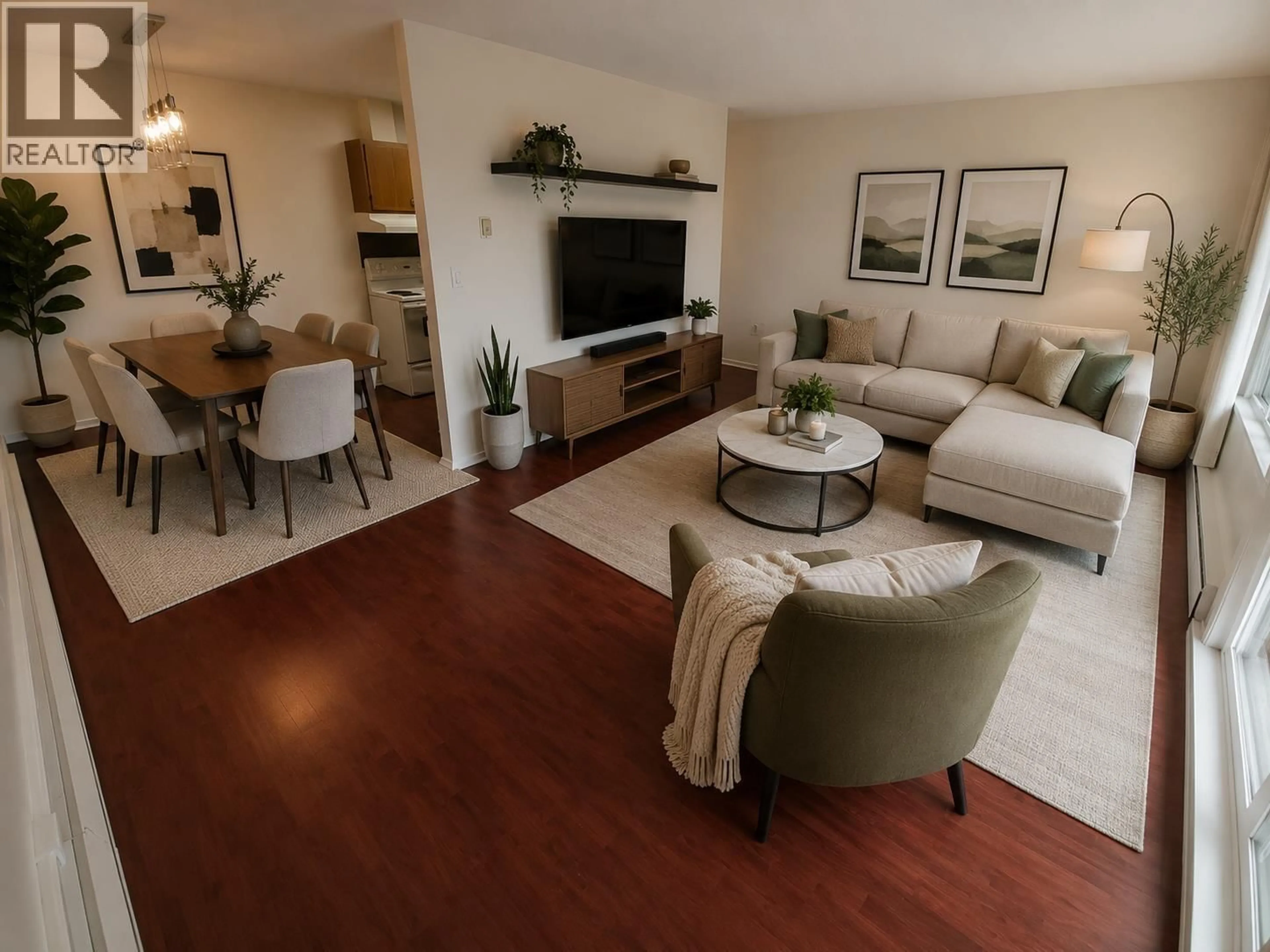 Living room with furniture, wood/laminate floor for 302 - 8020 RYAN ROAD, Richmond British Columbia V7A2E5