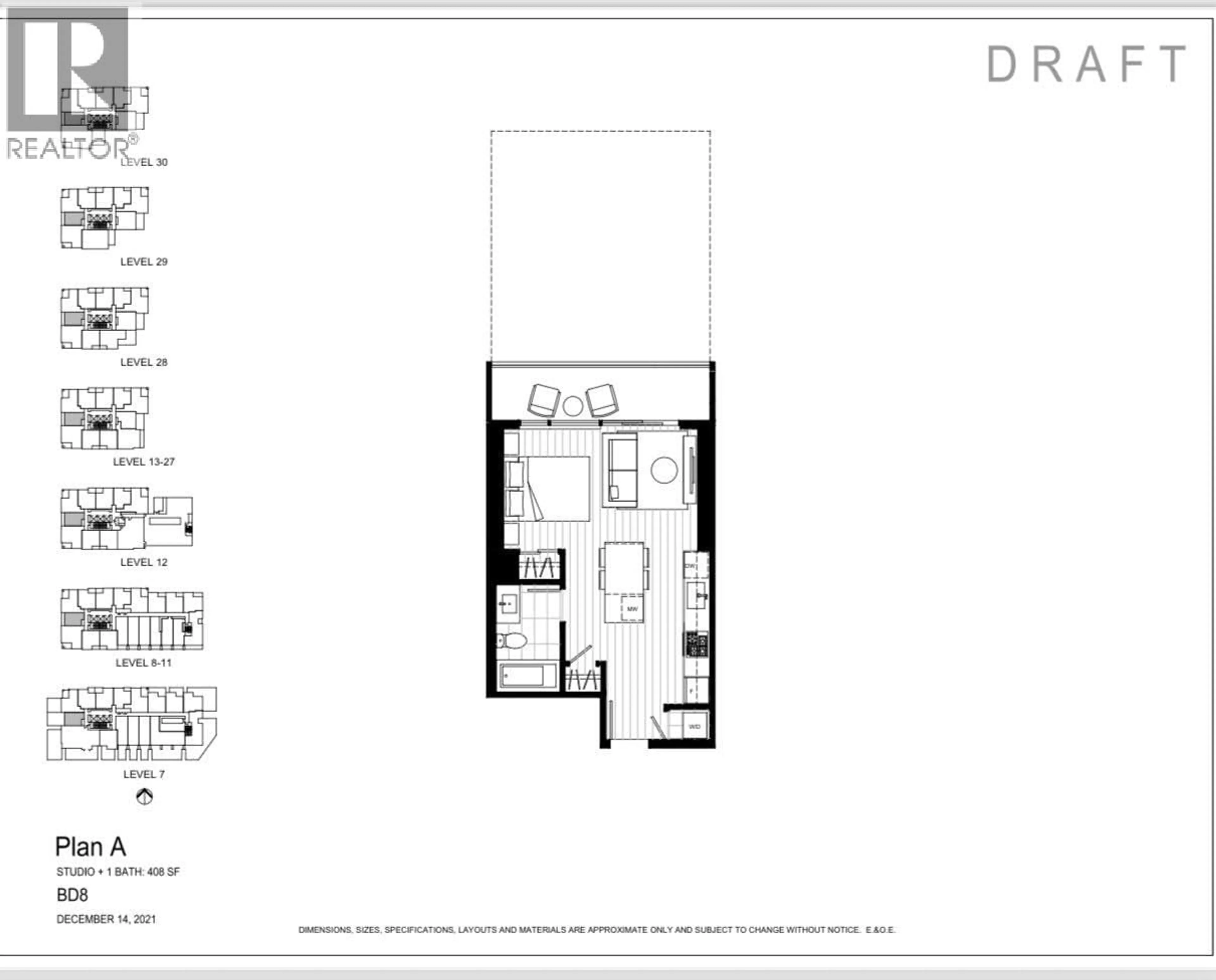 Floor plan for 2907 - 230 KEARY STREET, New Westminster British Columbia V3L0A6