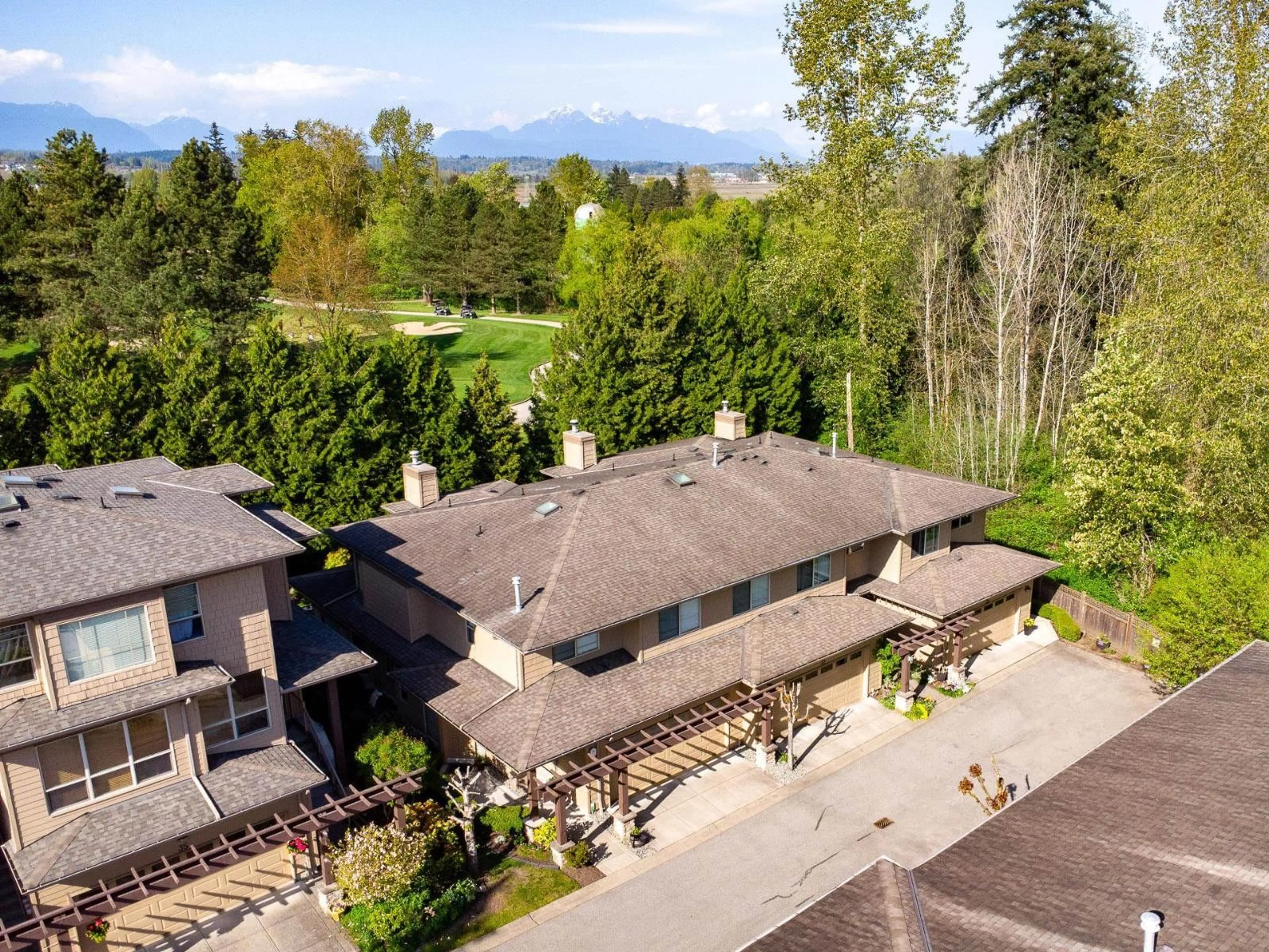 A pic from outside/outdoor area/front of a property/back of a property/a pic from drone, mountain view for 32 - 16655 64 AVENUE, Surrey British Columbia V3S3V1