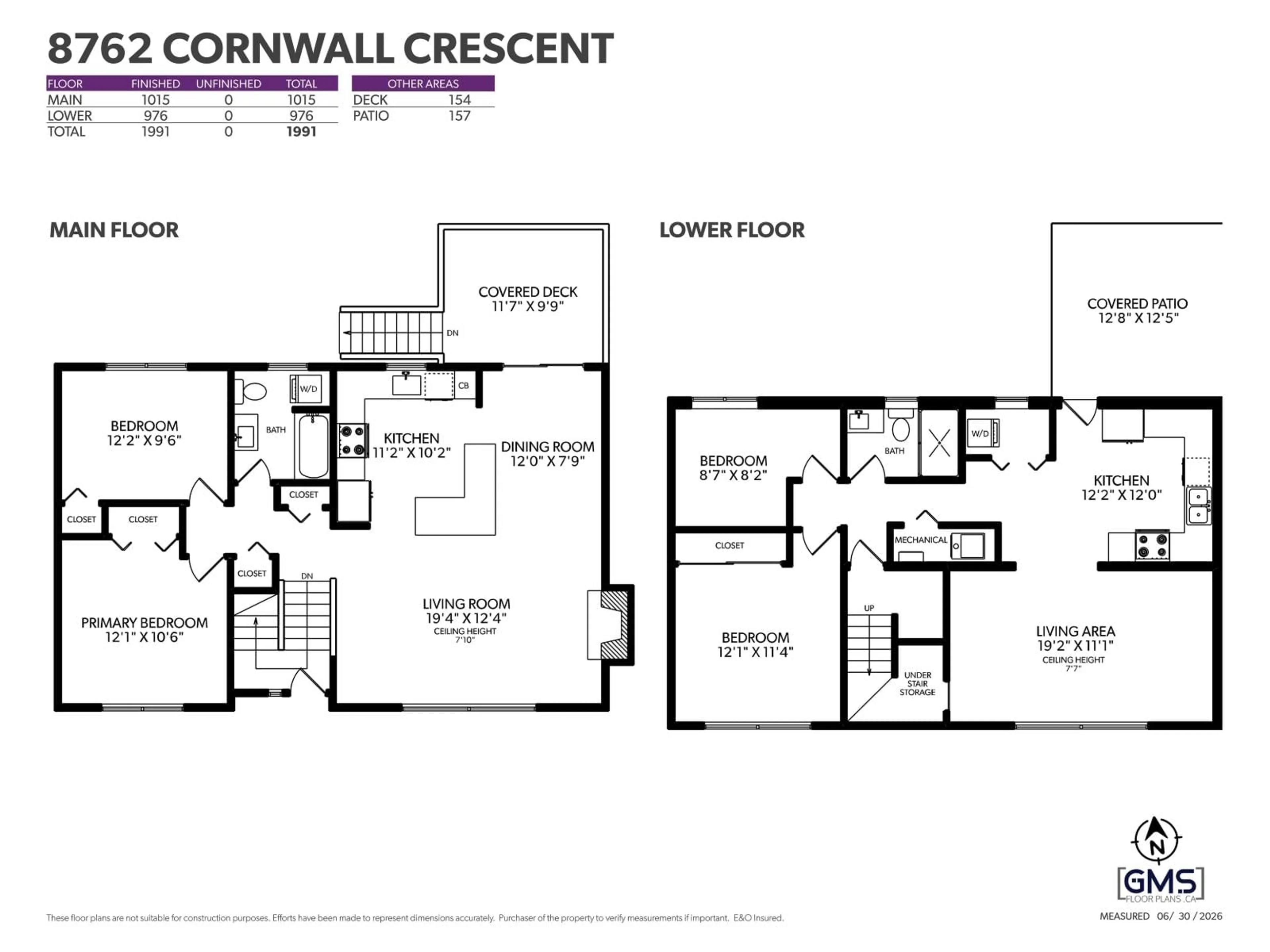 Floor plan for 8762 CORNWALL CRESCENT, Chilliwack British Columbia V2P7E6