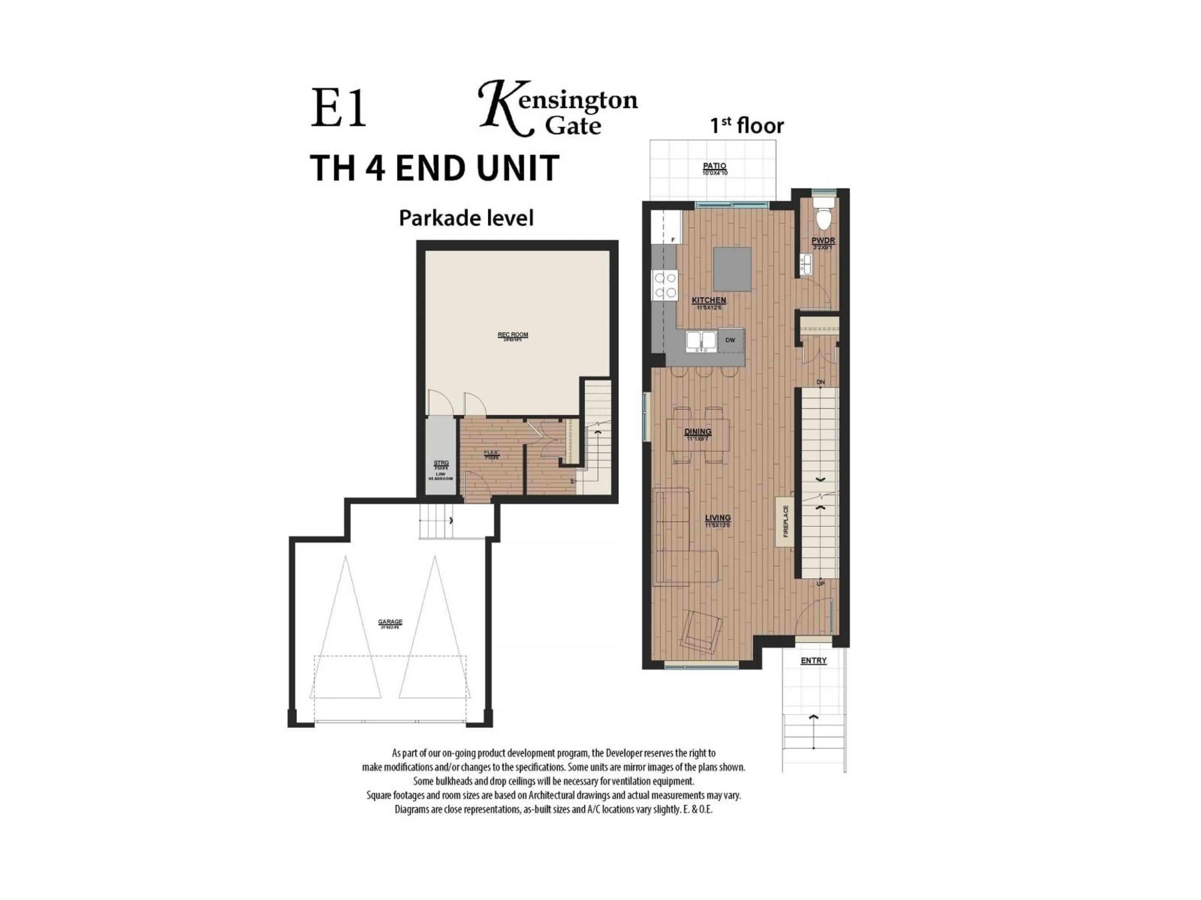 Floor plan for 4 - 20926 83 AVENUE, Langley British Columbia V2Y3Y9