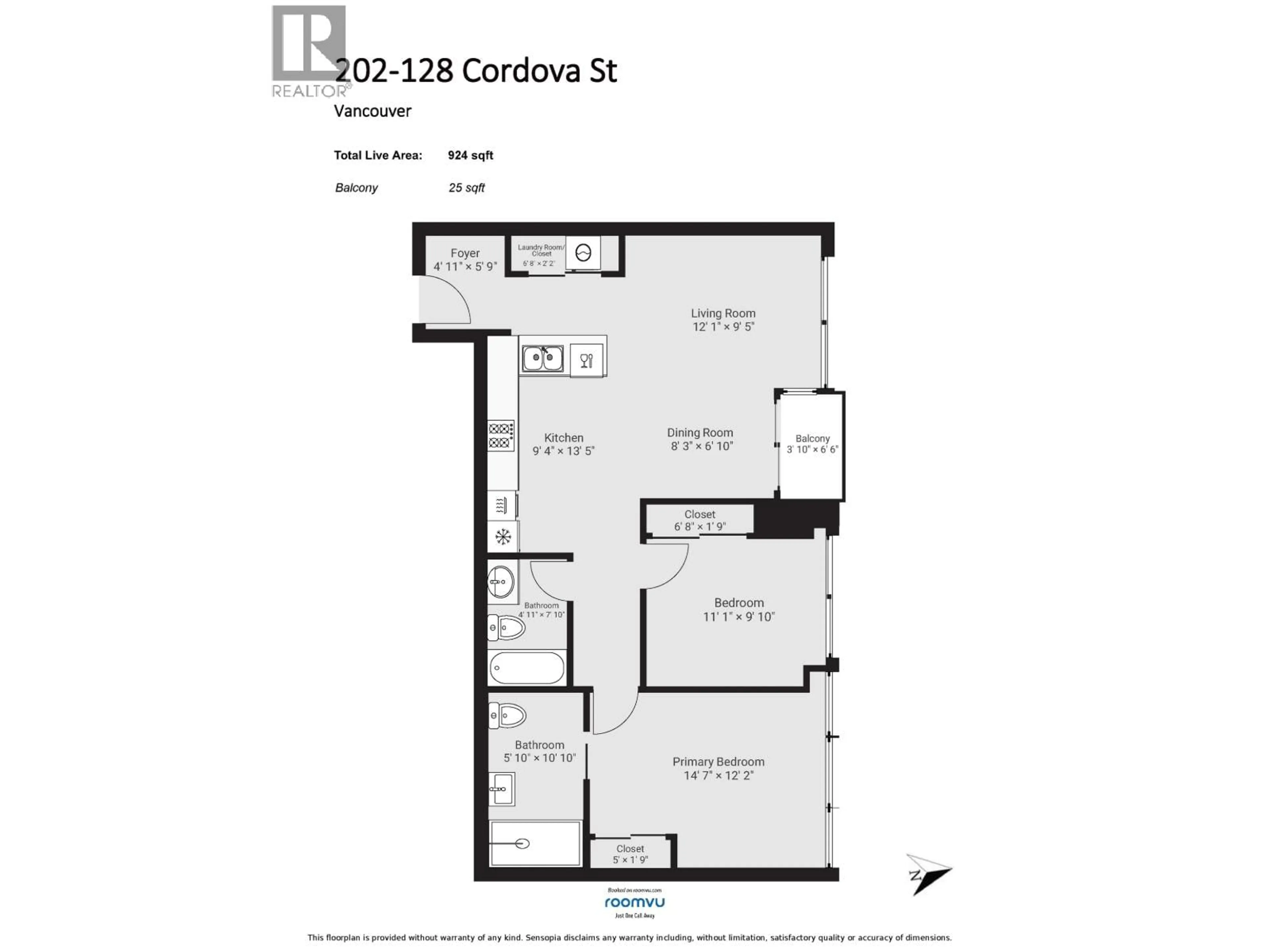 Floor plan for 202 - 128 CORDOVA STREET, Vancouver British Columbia V6B0E6