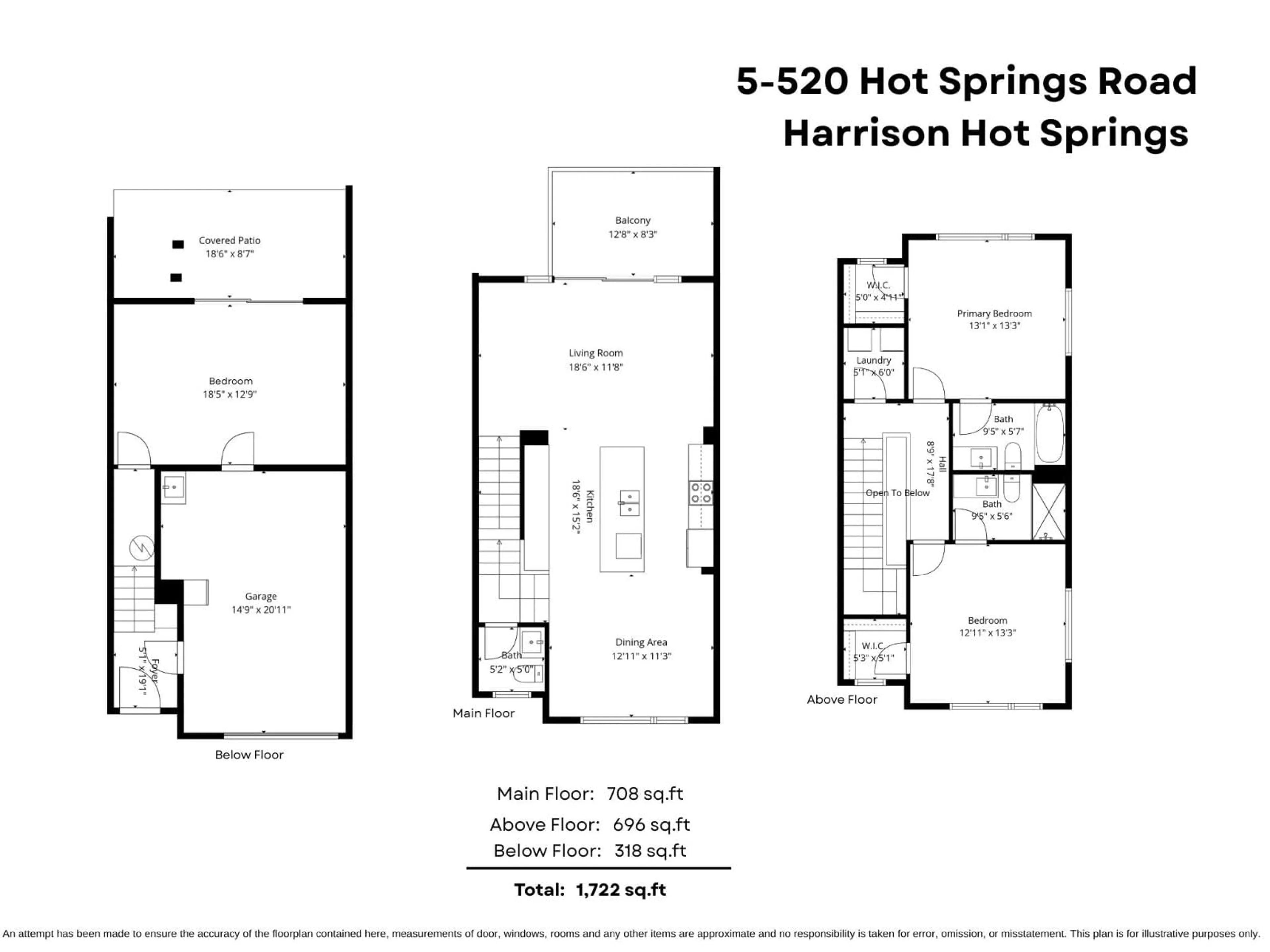 Floor plan for 5 - 520 HOT SPRINGS ROAD, Harrison Hot Springs British Columbia V0M1K0