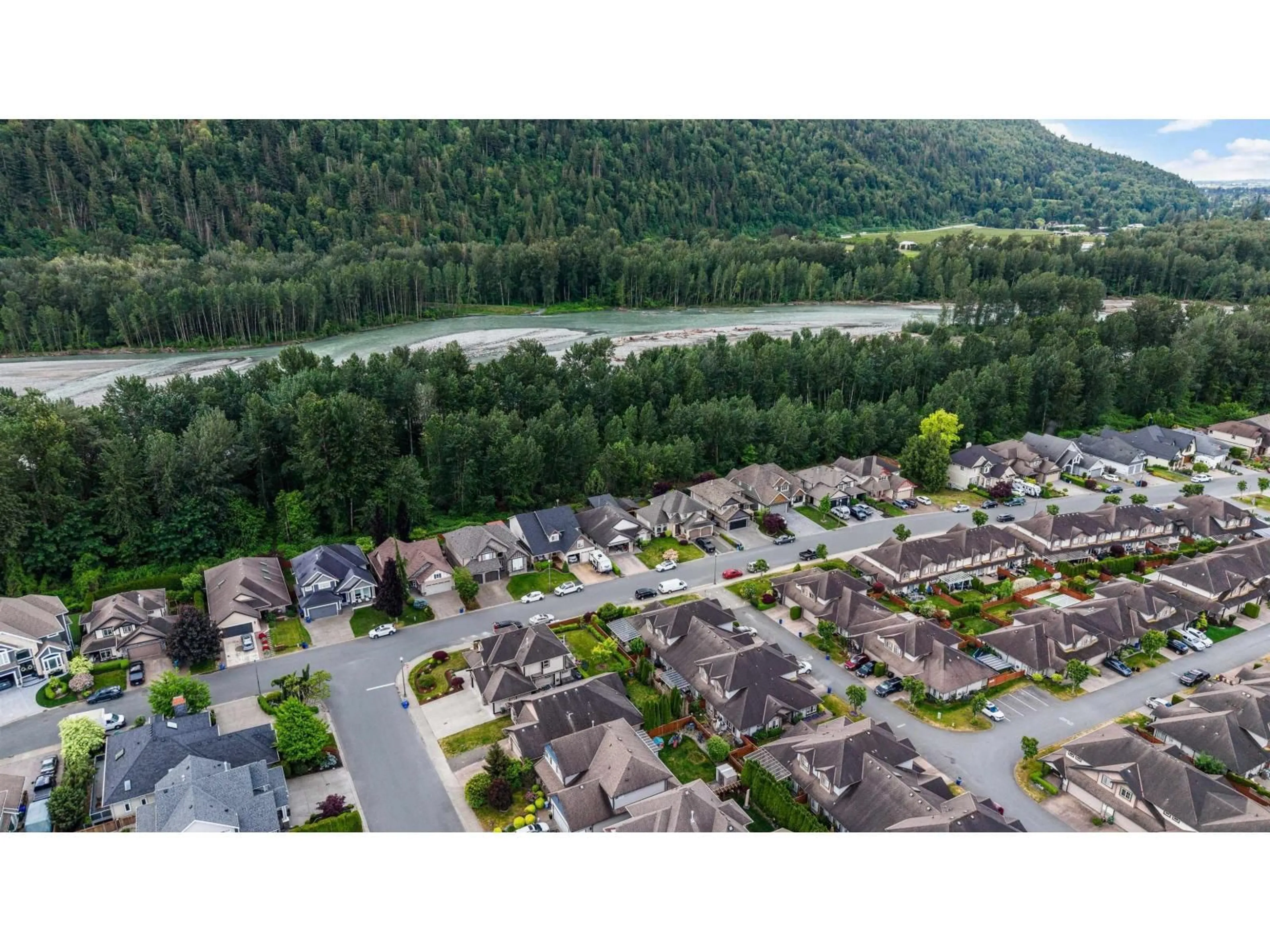 A pic from outside/outdoor area/front of a property/back of a property/a pic from drone, mountain view for 74 - 44523 MCLAREN DRIVE, Chilliwack British Columbia V2R0C2