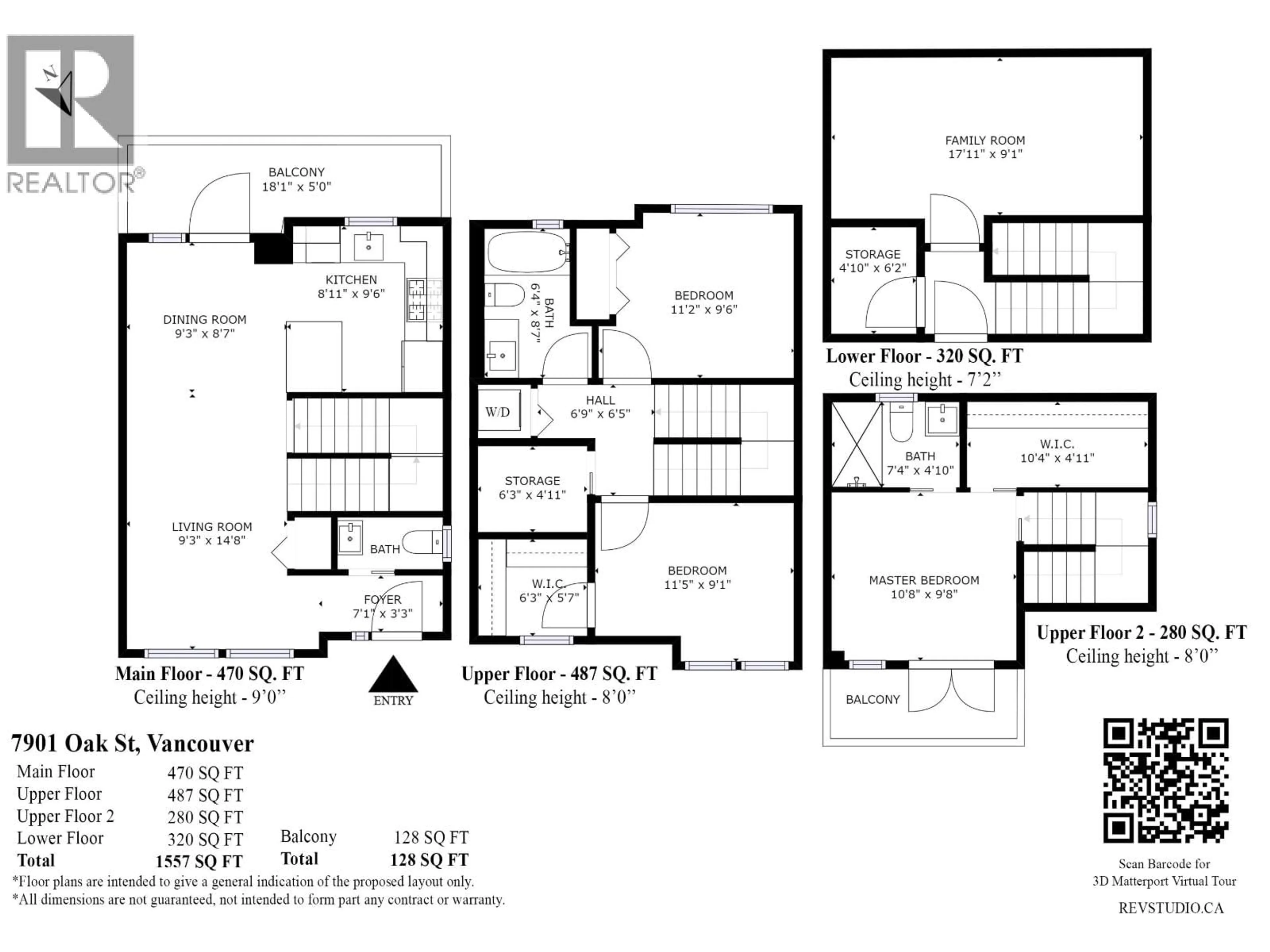 Floor plan for 7901 OAK STREET, Vancouver British Columbia V6P4A6