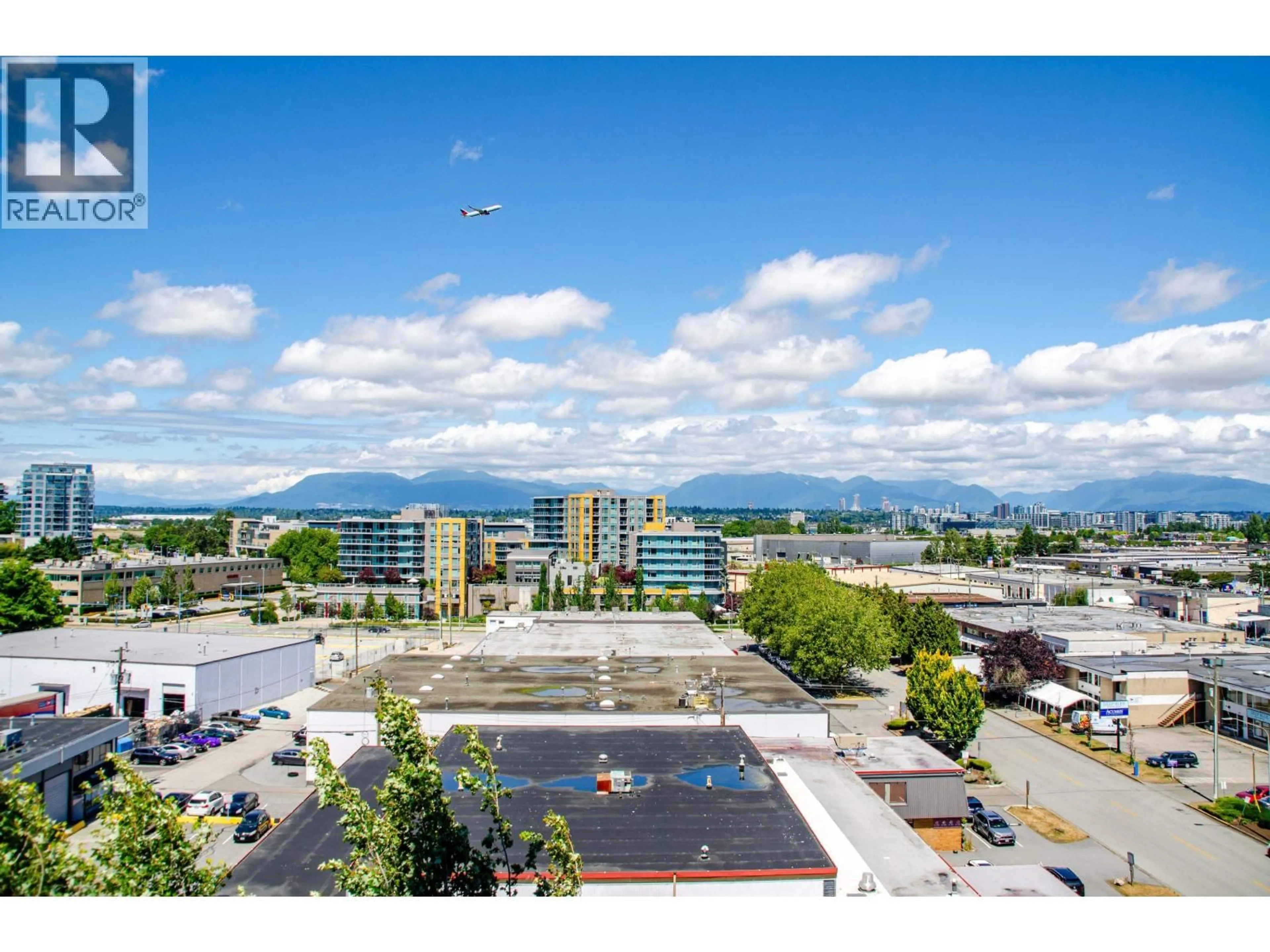 A pic from outside/outdoor area/front of a property/back of a property/a pic from drone, city buildings view from balcony for 1106 - 7380 ELMBRIDGE WAY, Richmond British Columbia V6X4A1