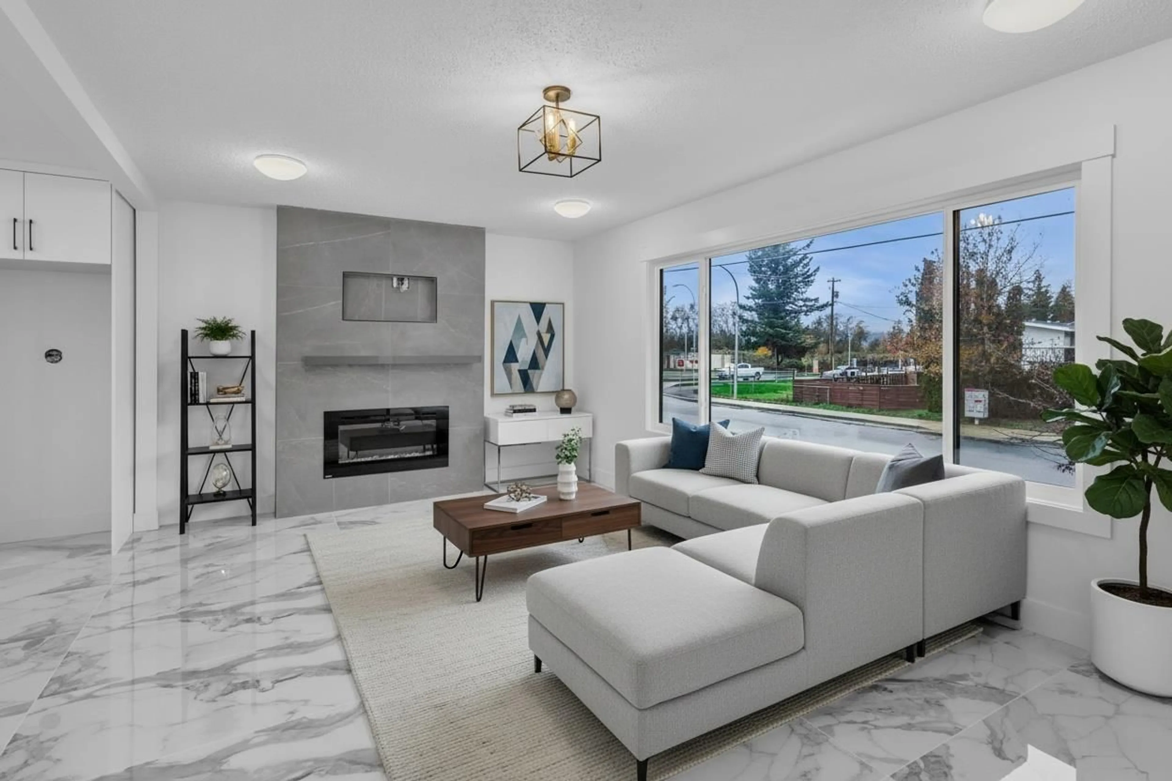 Living room with furniture, ceramic/tile floor for 45122 BALMORAL AVENUE, Chilliwack British Columbia V2R3G8