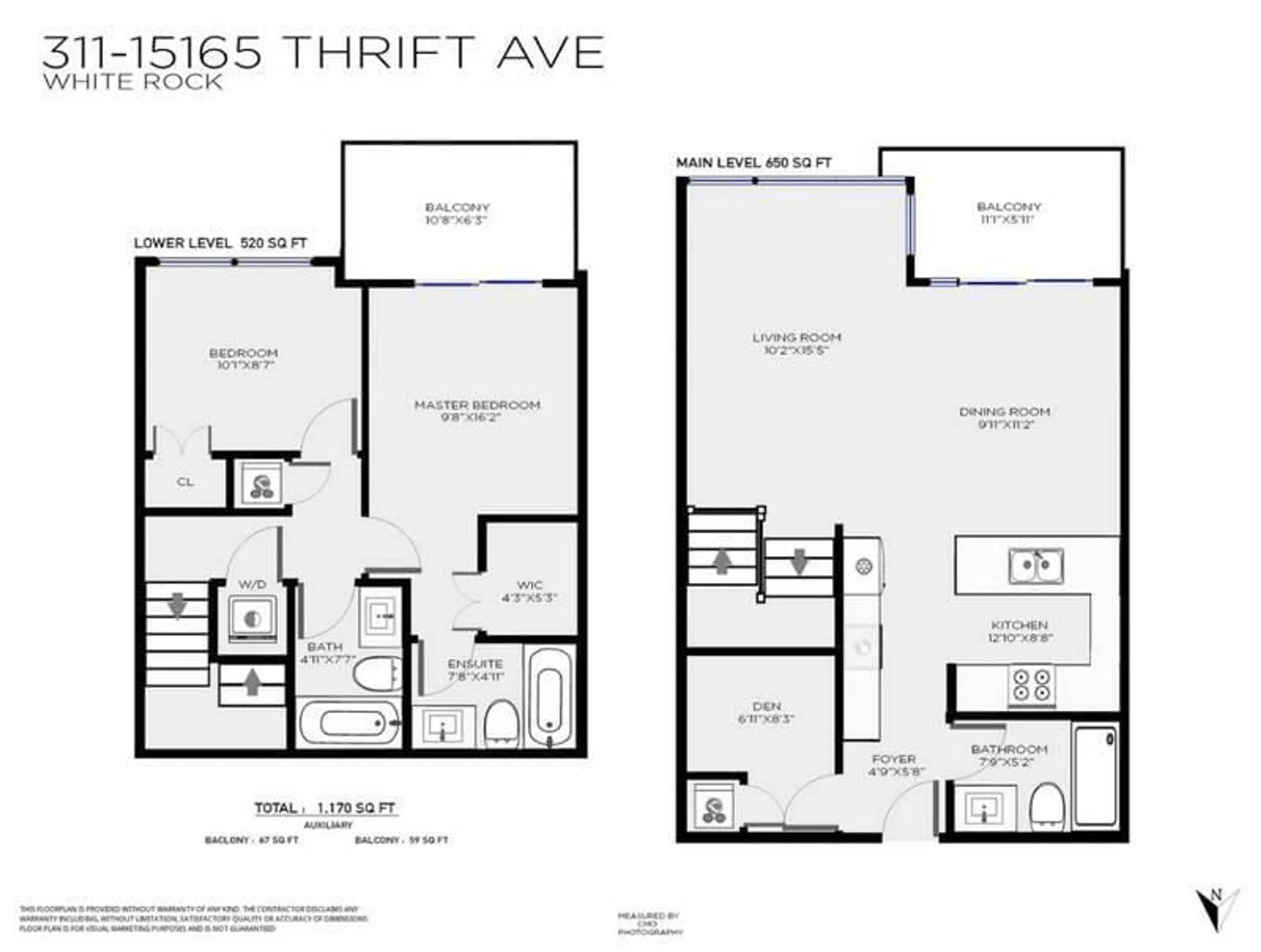 Floor plan for 311 - 15165 THRIFT AVENUE, White Rock British Columbia V4B0C1