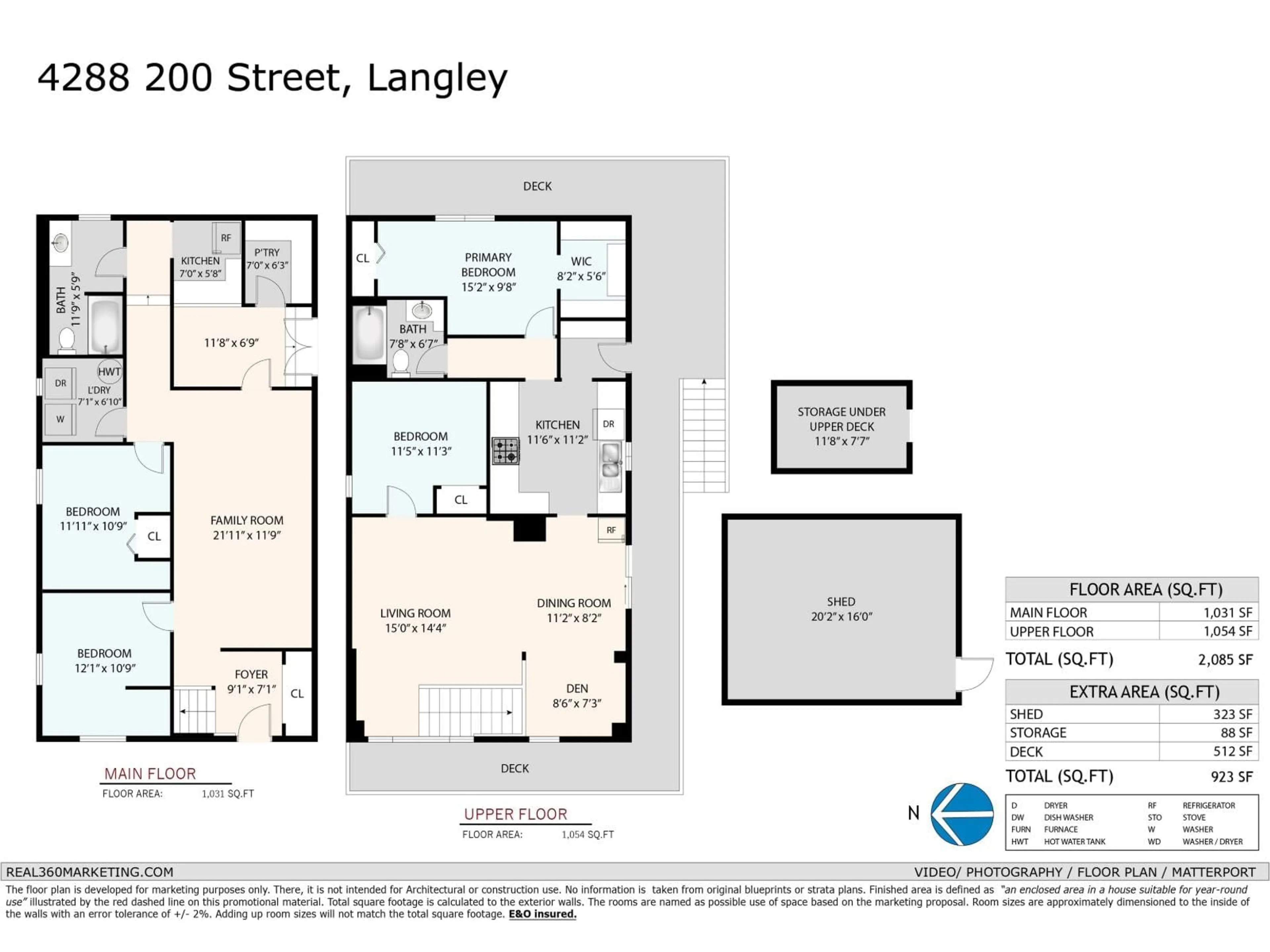 Floor plan for 4288 200 STREET, Langley British Columbia V3A1L1