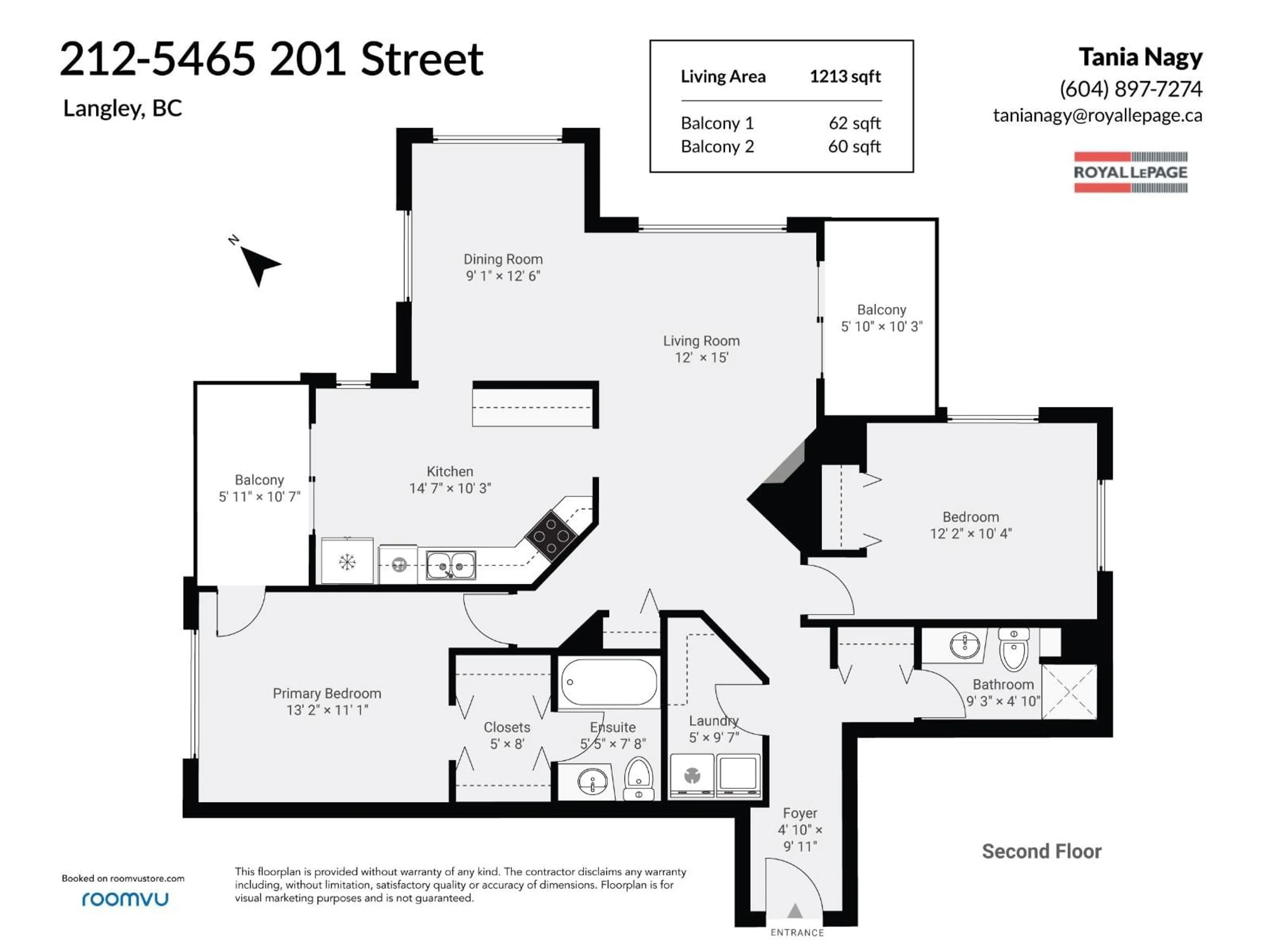 Floor plan for 212 - 5465 201 STREET, Langley British Columbia V3A1P8