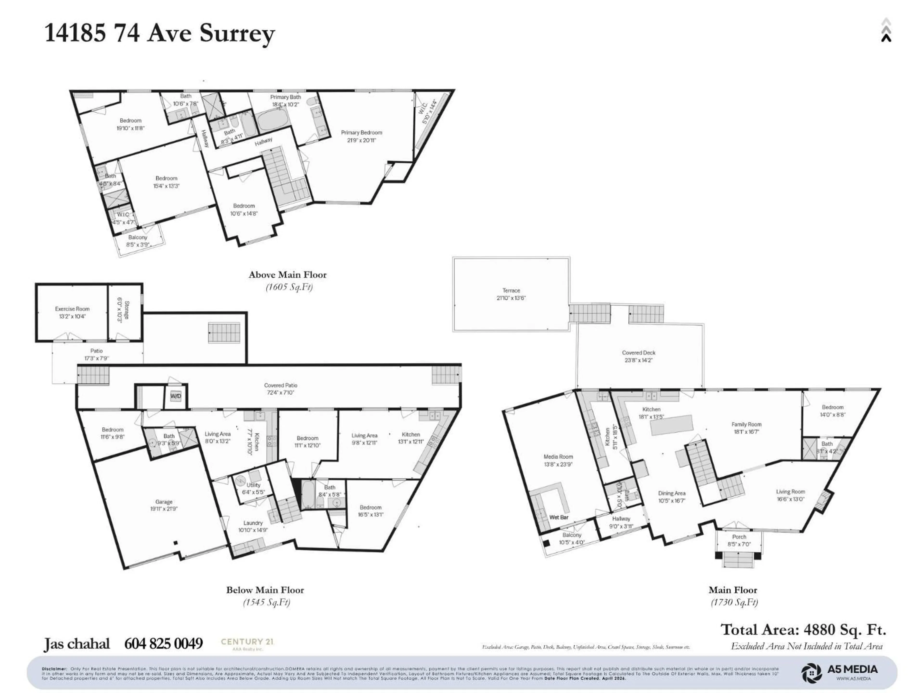 Floor plan for 14185 74 AVENUE, Surrey British Columbia V3W7N2