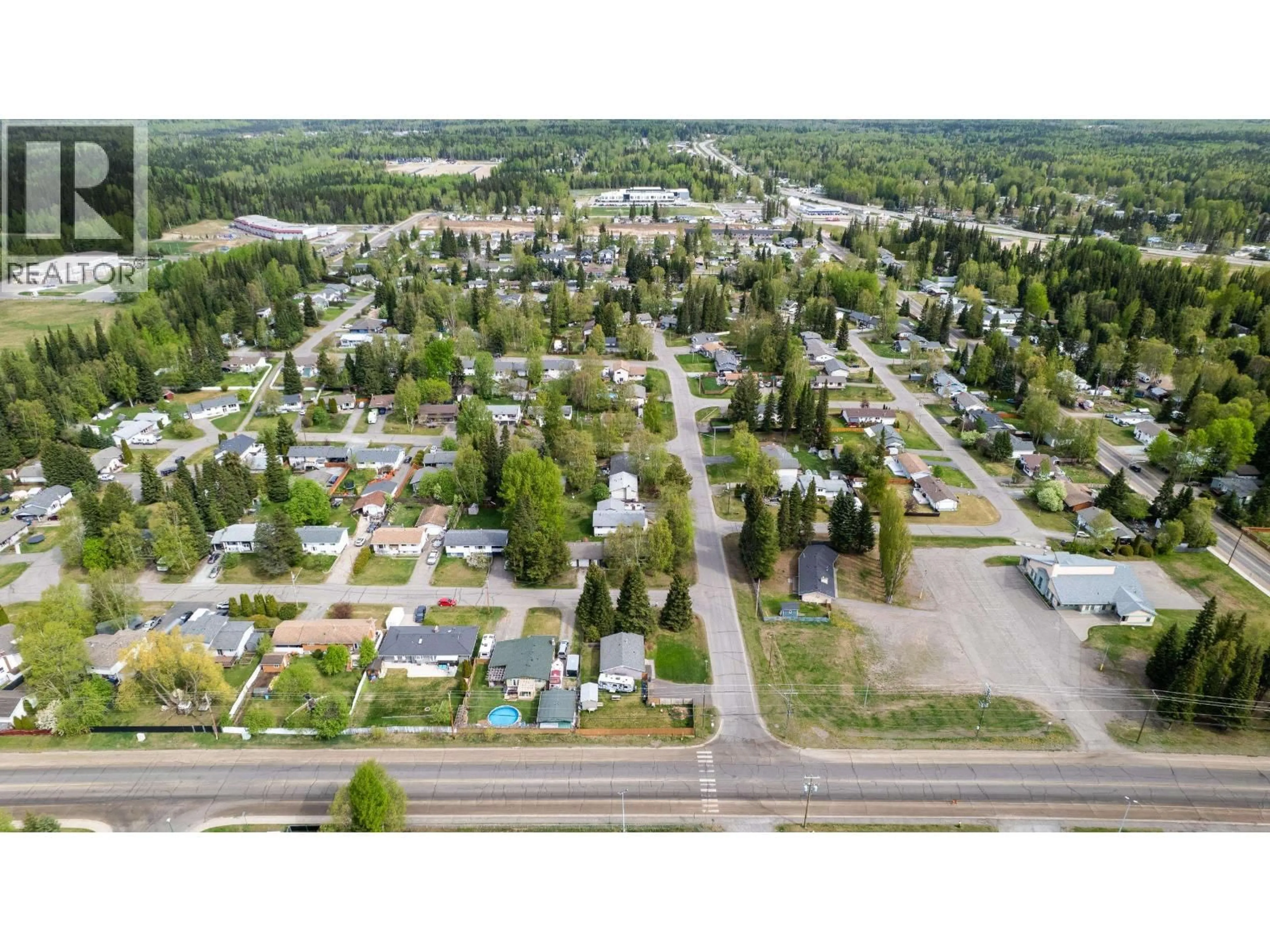 A pic from outside/outdoor area/front of a property/back of a property/a pic from drone, street for 4608 CROCUS CRESCENT, Prince George British Columbia V2K3H5