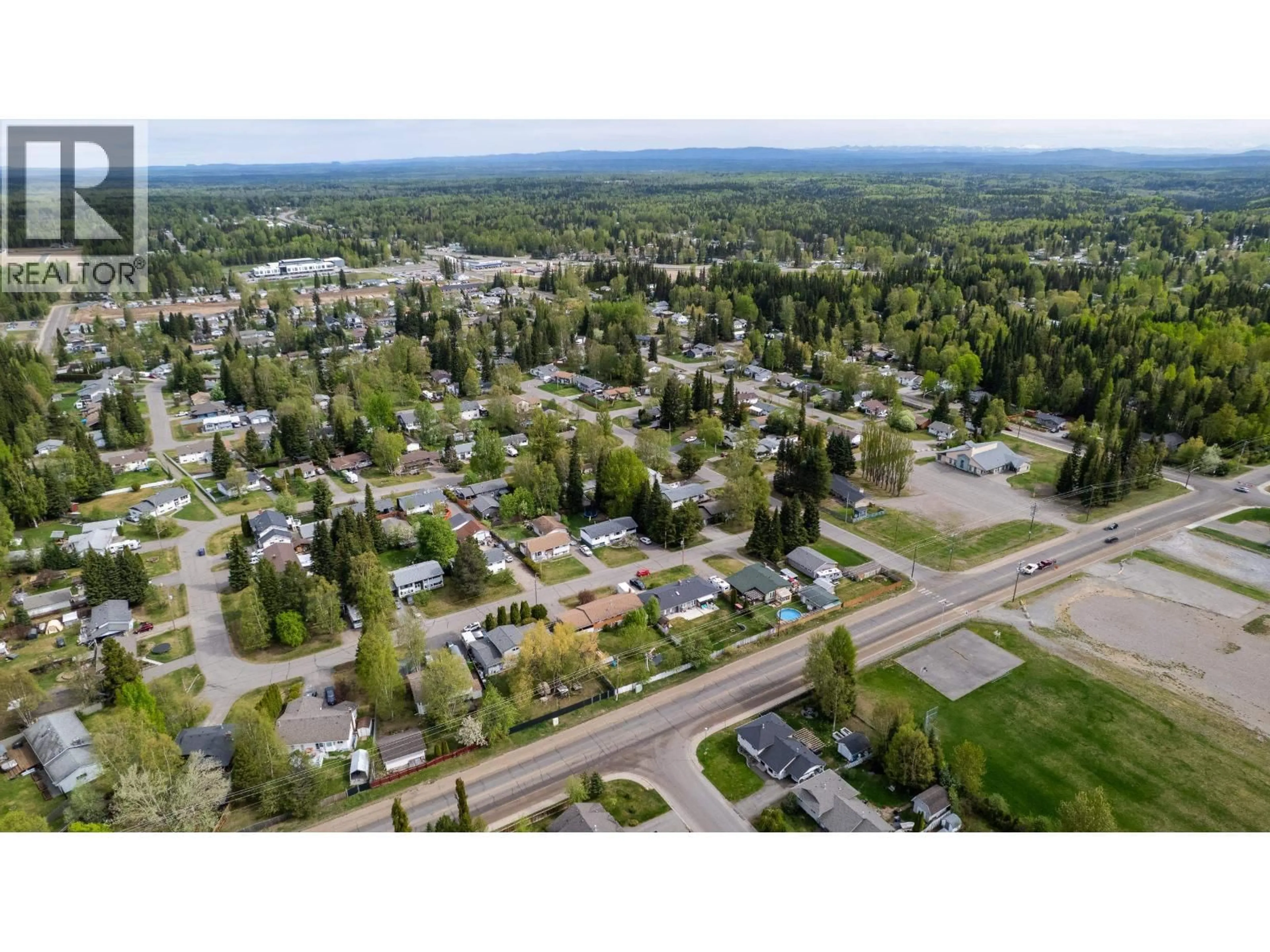 A pic from outside/outdoor area/front of a property/back of a property/a pic from drone, mountain view for 4608 CROCUS CRESCENT, Prince George British Columbia V2K3H5