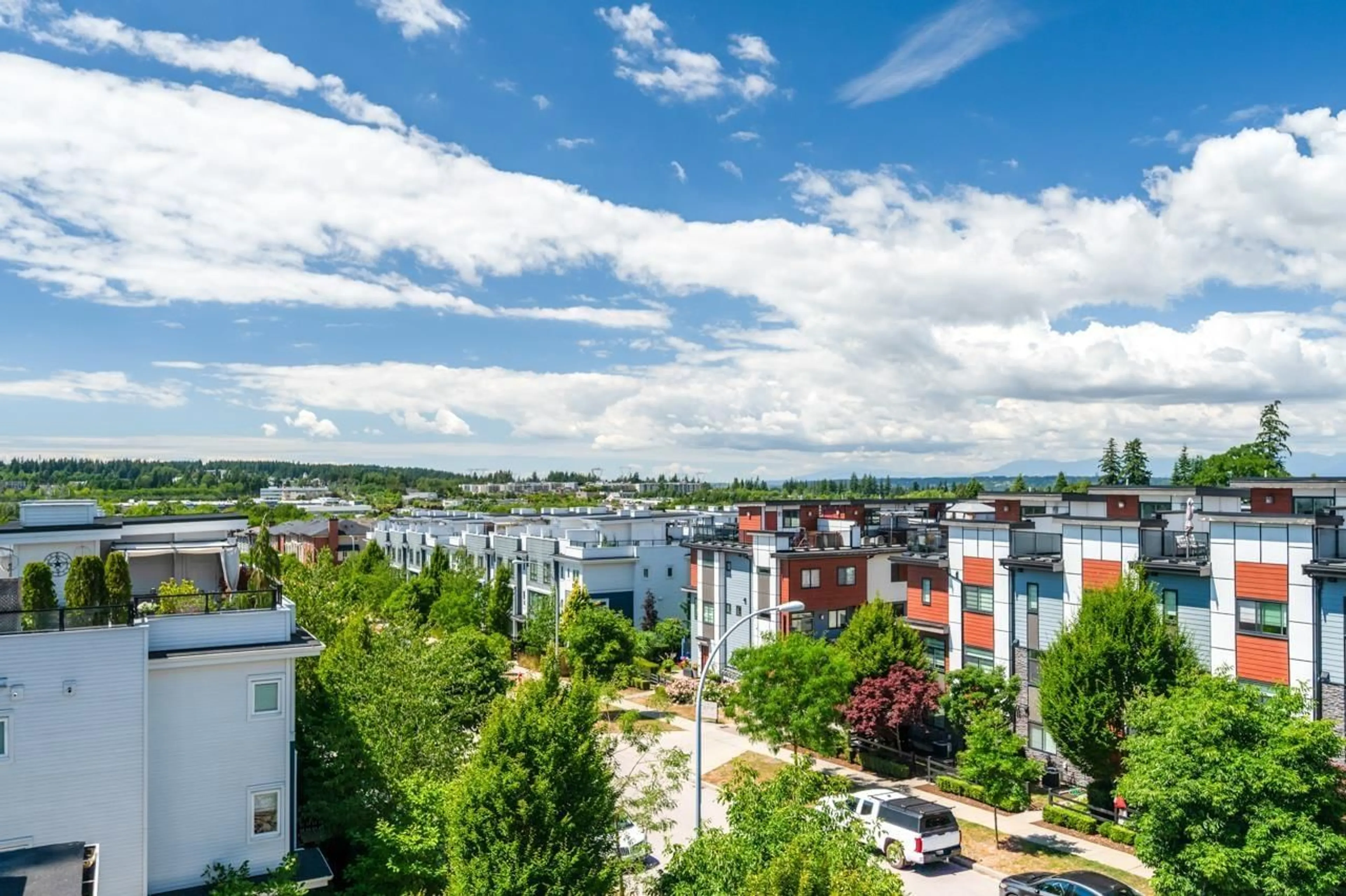 A pic from outside/outdoor area/front of a property/back of a property/a pic from drone, city buildings view from balcony for 228 - 2277 OAK MEADOWS DRIVE, Surrey British Columbia V3Z0W6